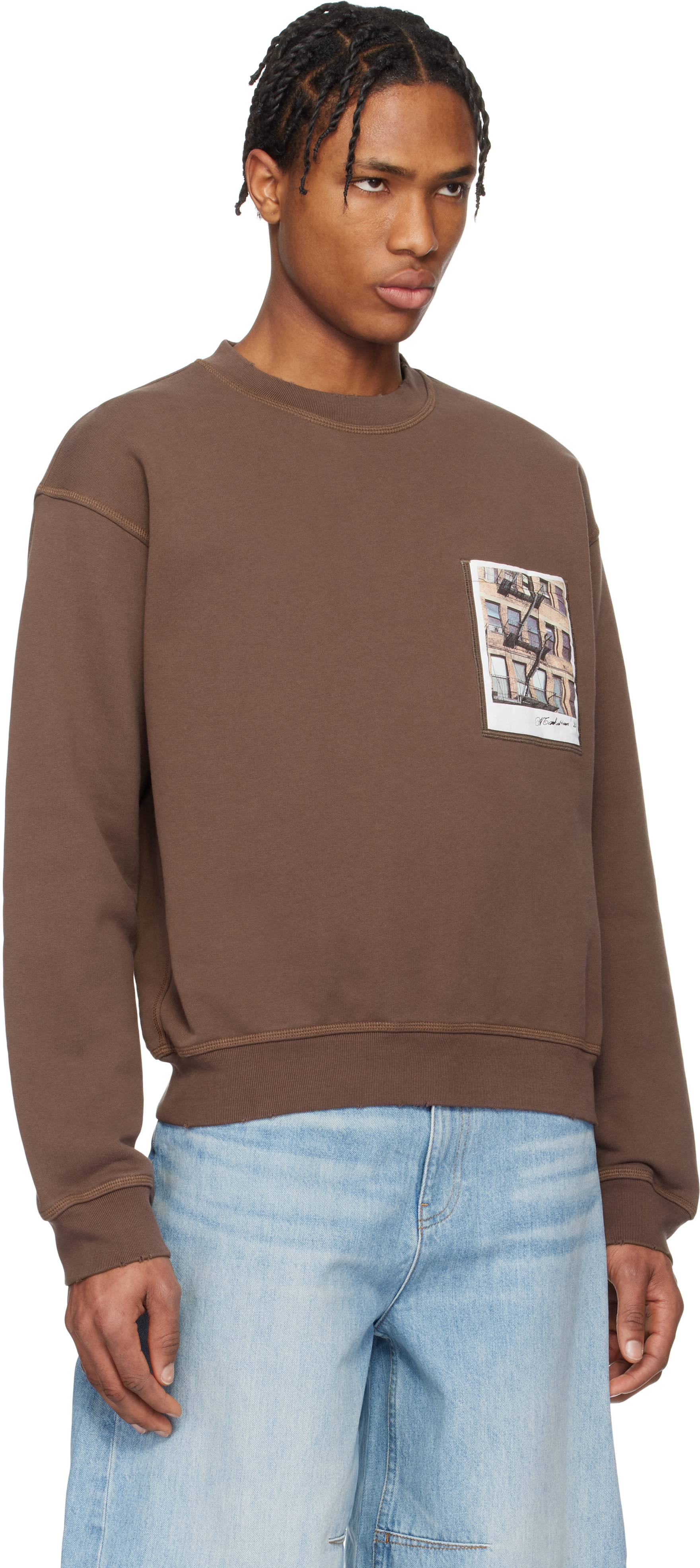 Helmut Lang - ブラウン Brooklyn Postcard スウェットシャツ