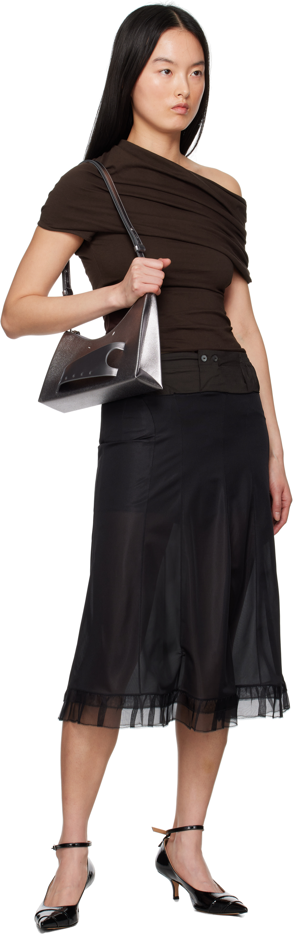 Maison Margiela: Black & Brown 'Anonymity of the lining' Midi