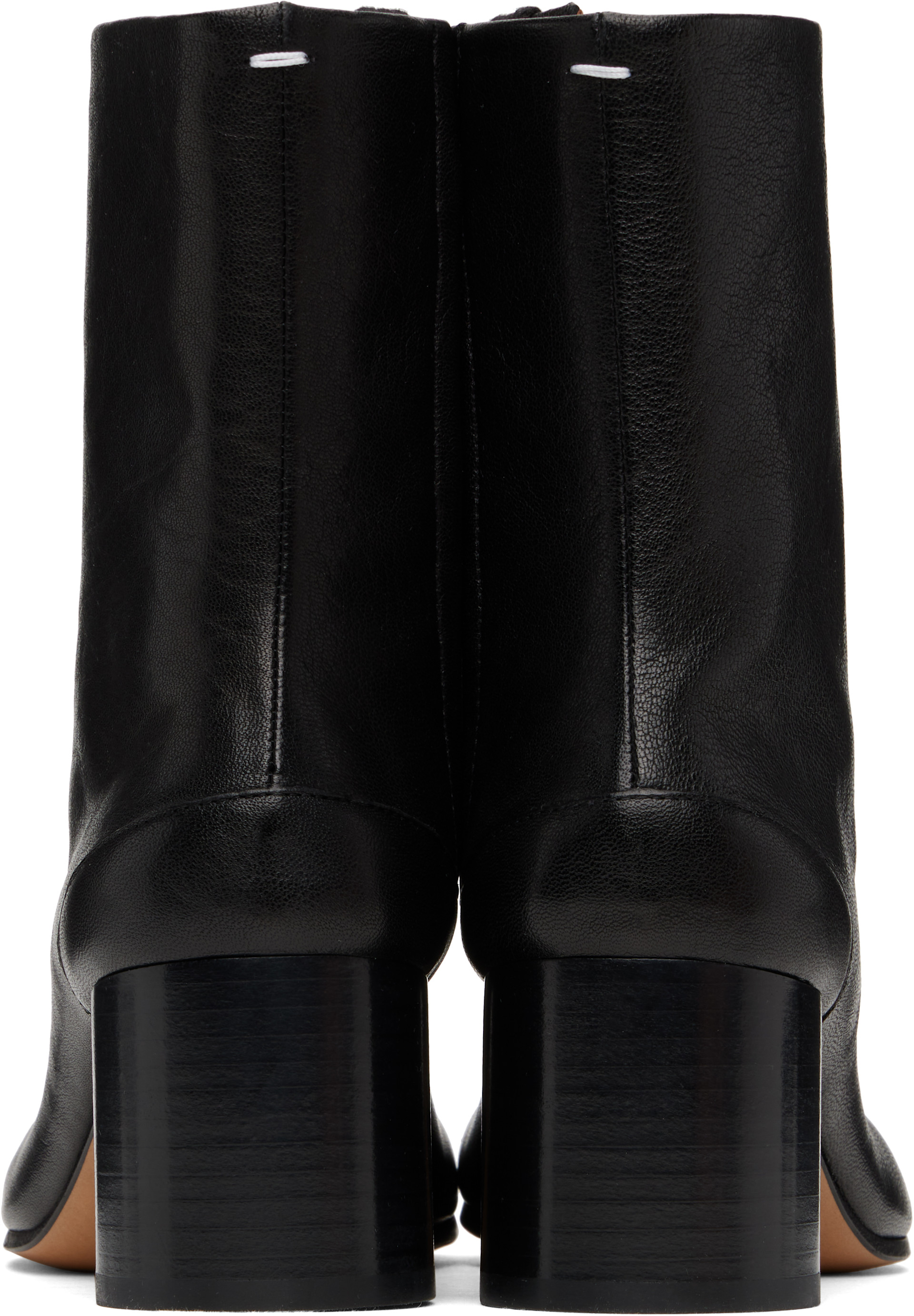Maison Margiela: ブラック Tabi アンクルブーツ | SSENSE 日本