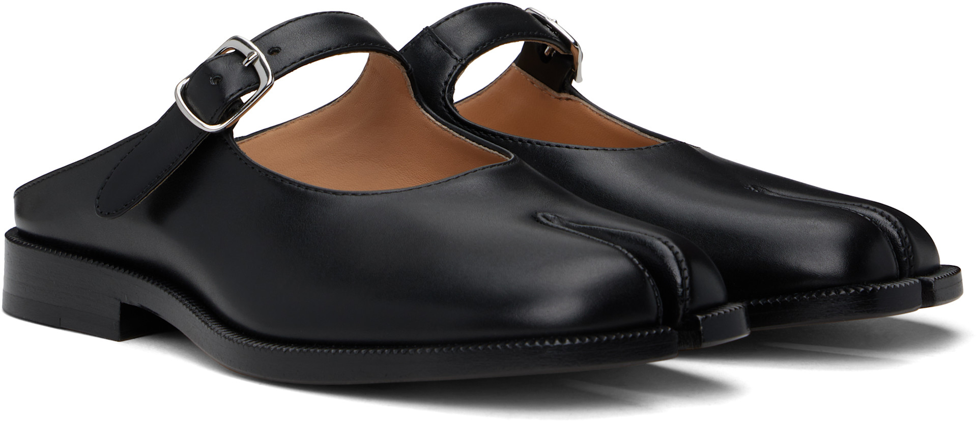 Maison Margiela: Black Tabi City Mary-Jane Mules | SSENSE