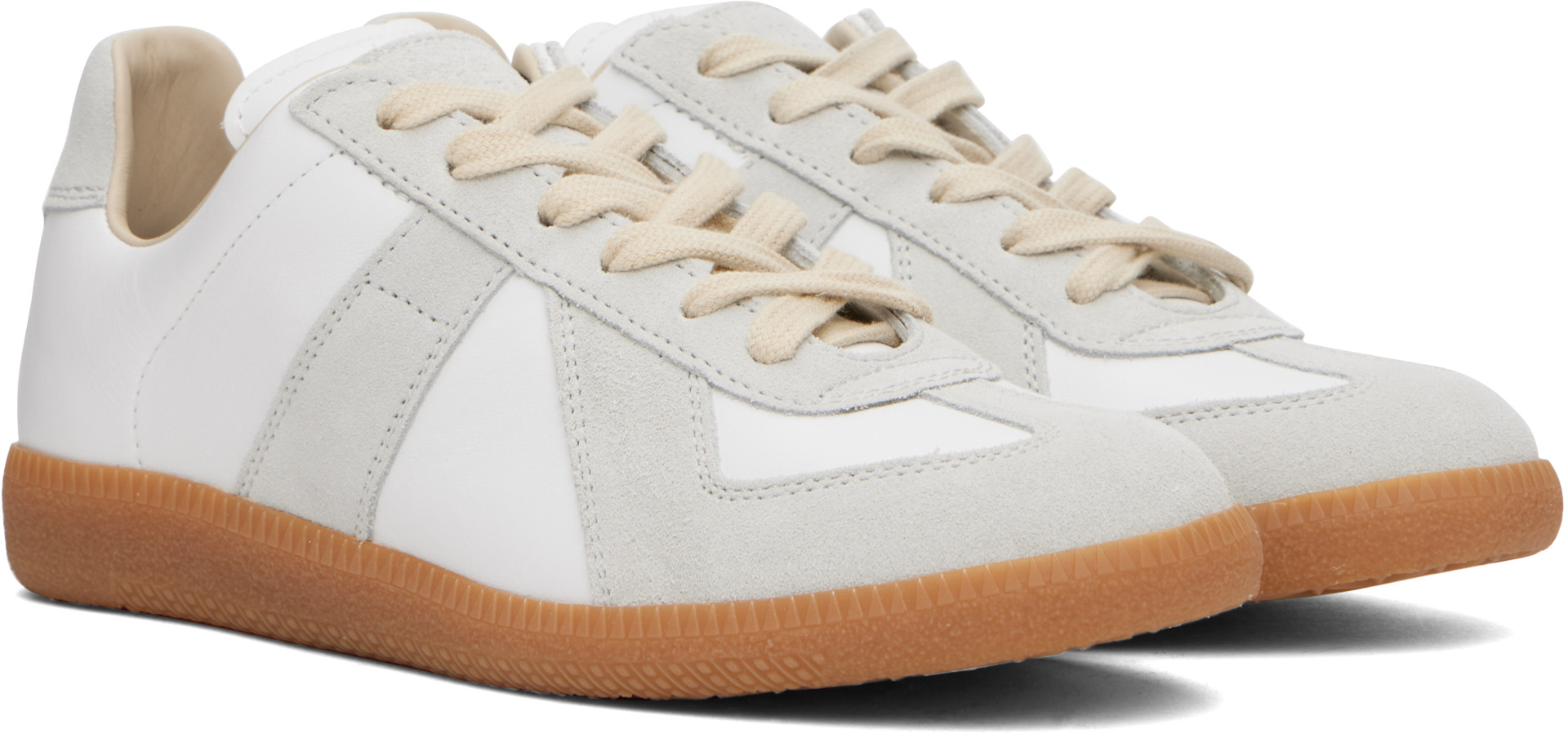 Maison Margiela - Baskets Replica blanc et gris