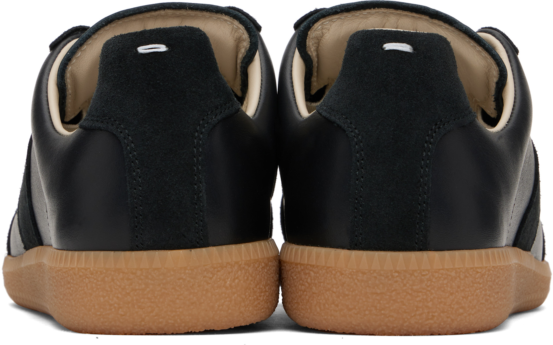 Maison Margiela: Black Replica Sneakers | SSENSE