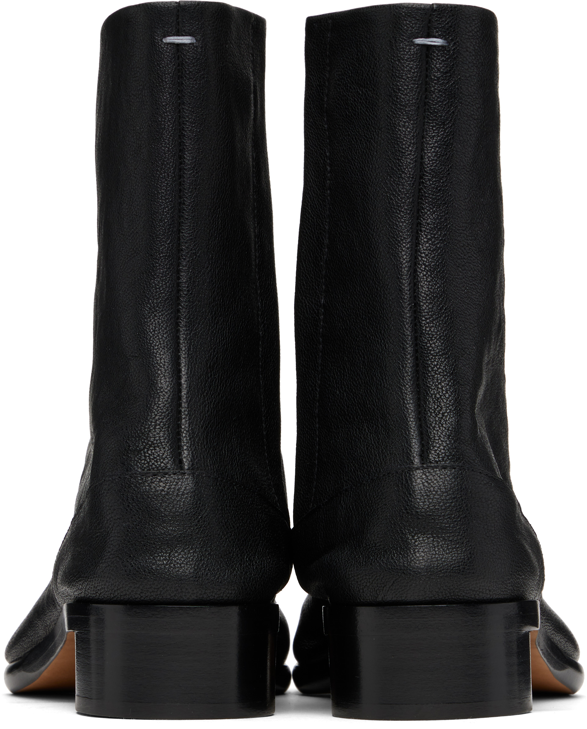 Maison Margiela: Black Tabi Ankle Boots | SSENSE