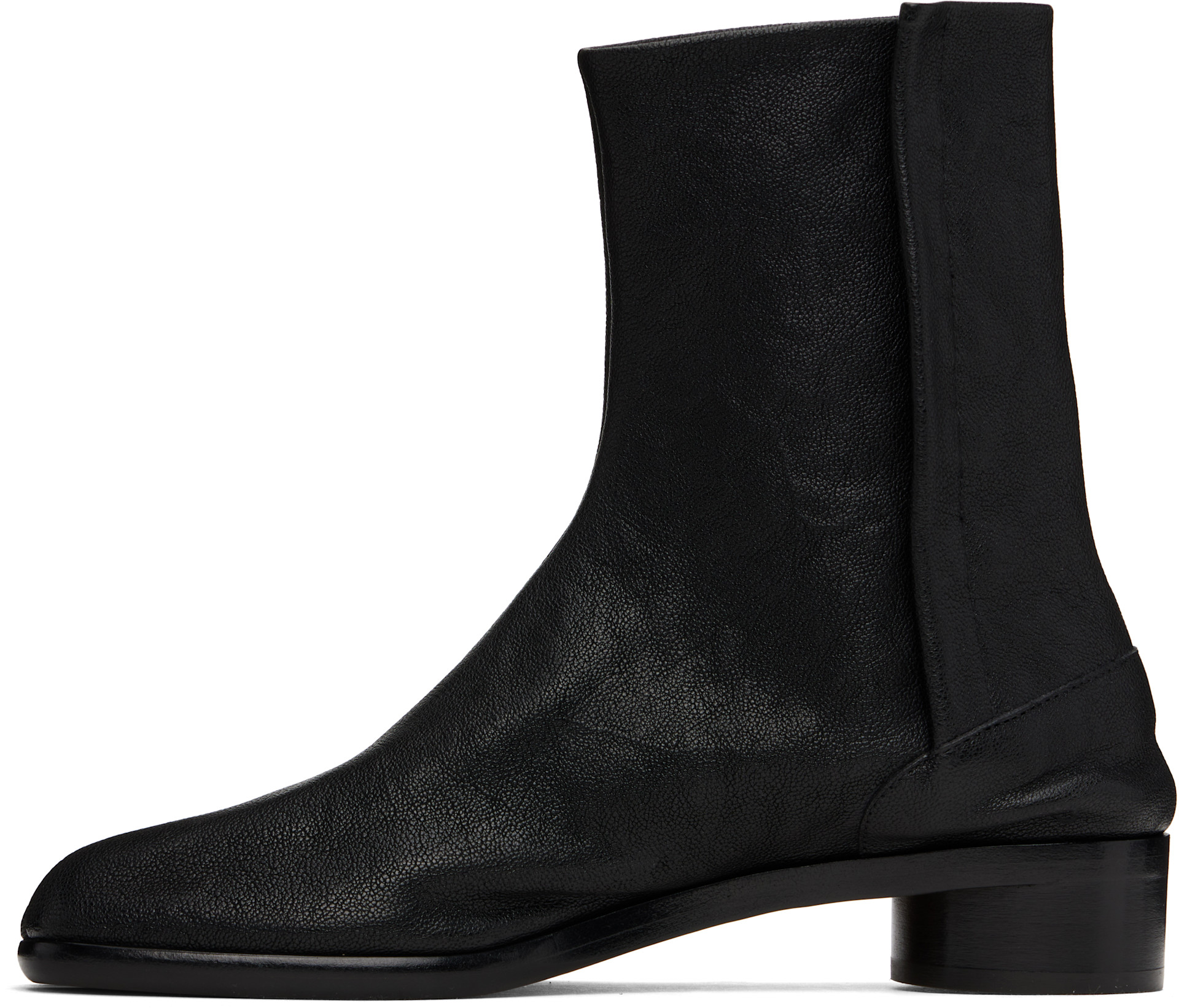 Maison Margiela: Black Tabi Ankle Boots | SSENSE