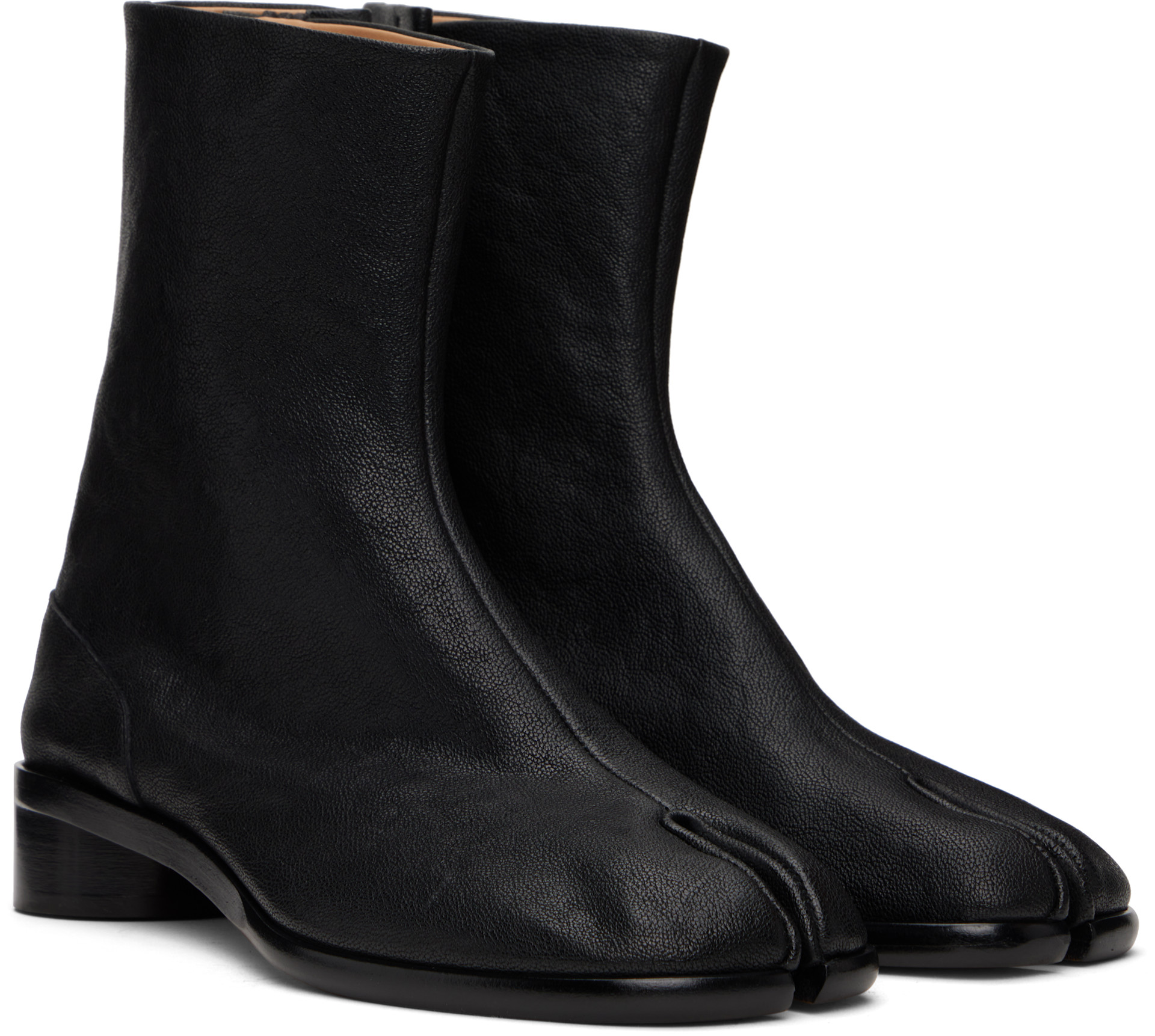 Maison Margiela: Black Tabi Ankle Boots | SSENSE