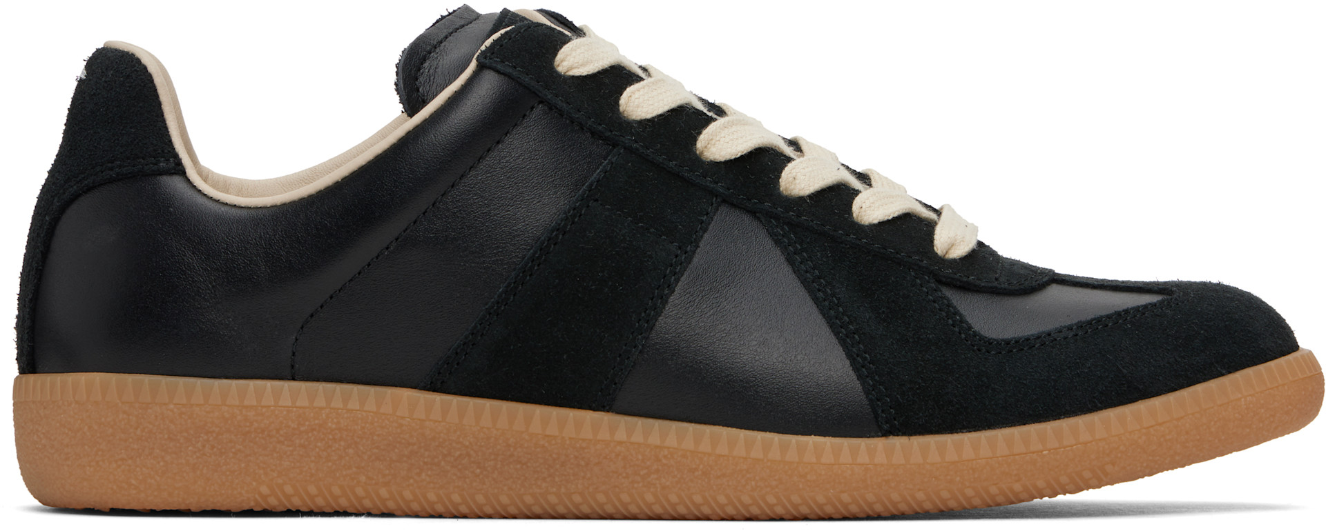 Maison Margiela: Black Replica Sneakers | SSENSE