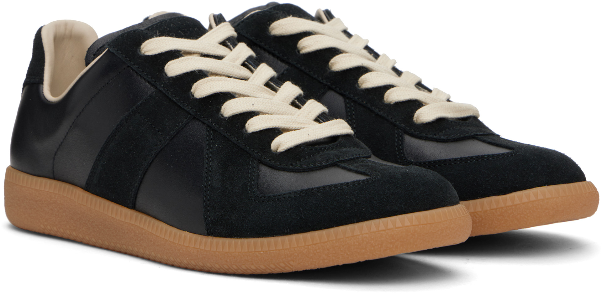 Maison Margiela: ブラック Replica スニーカー | SSENSE 日本