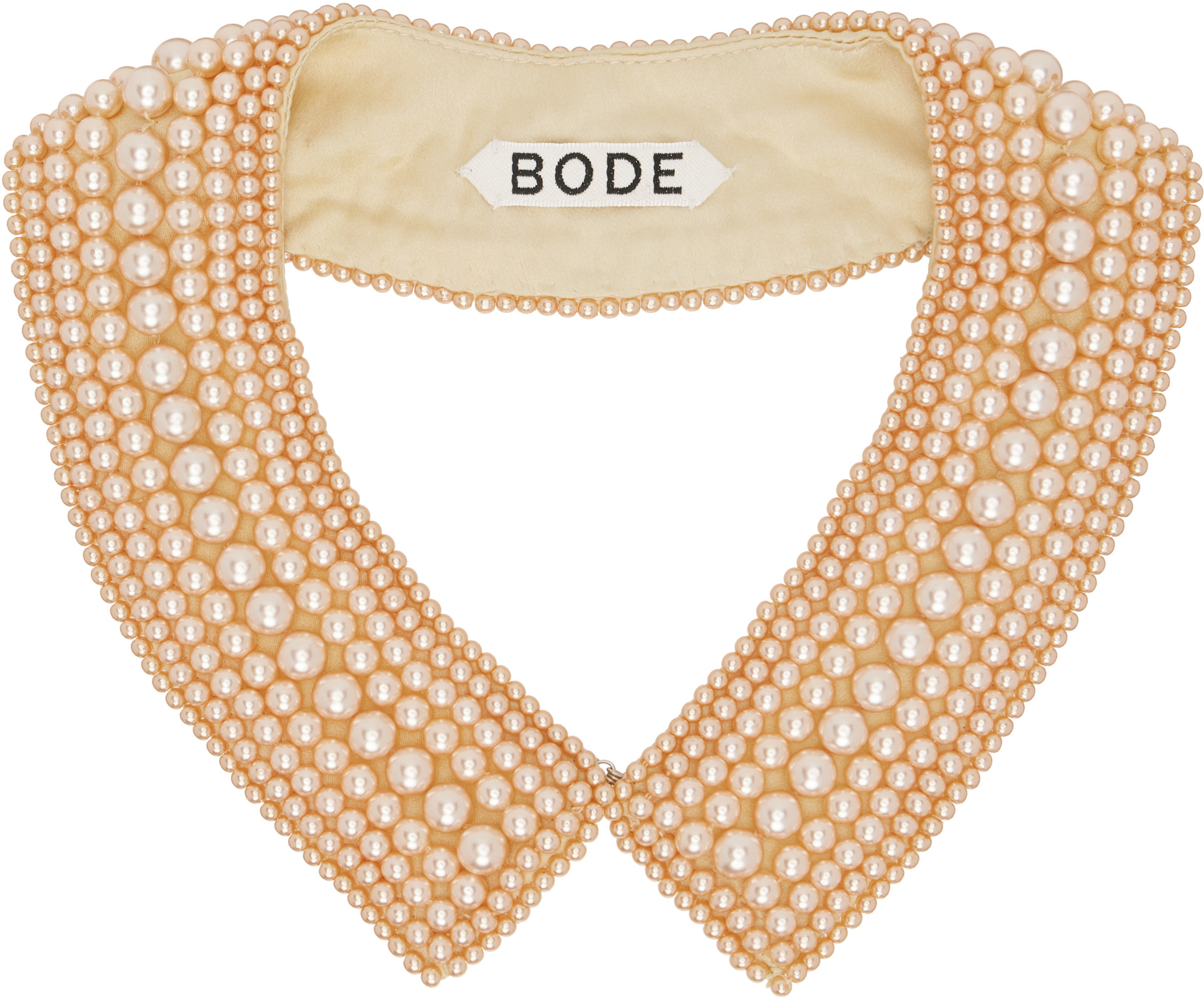 Bode - Ras-du-cou de style col beige à perles