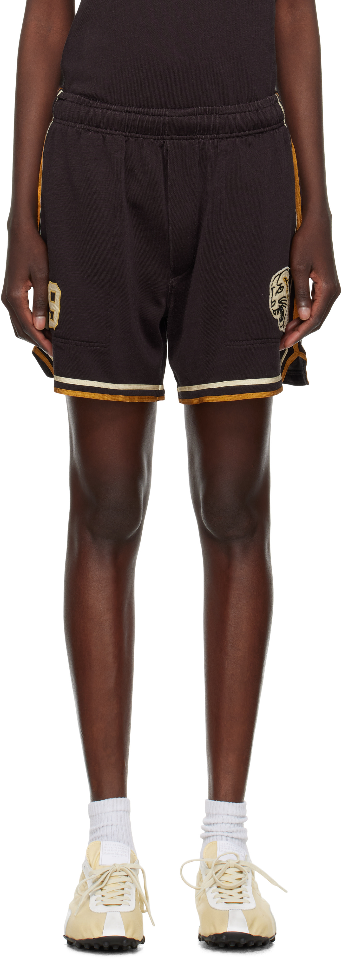 Bode - Short brun à image de lynx roux