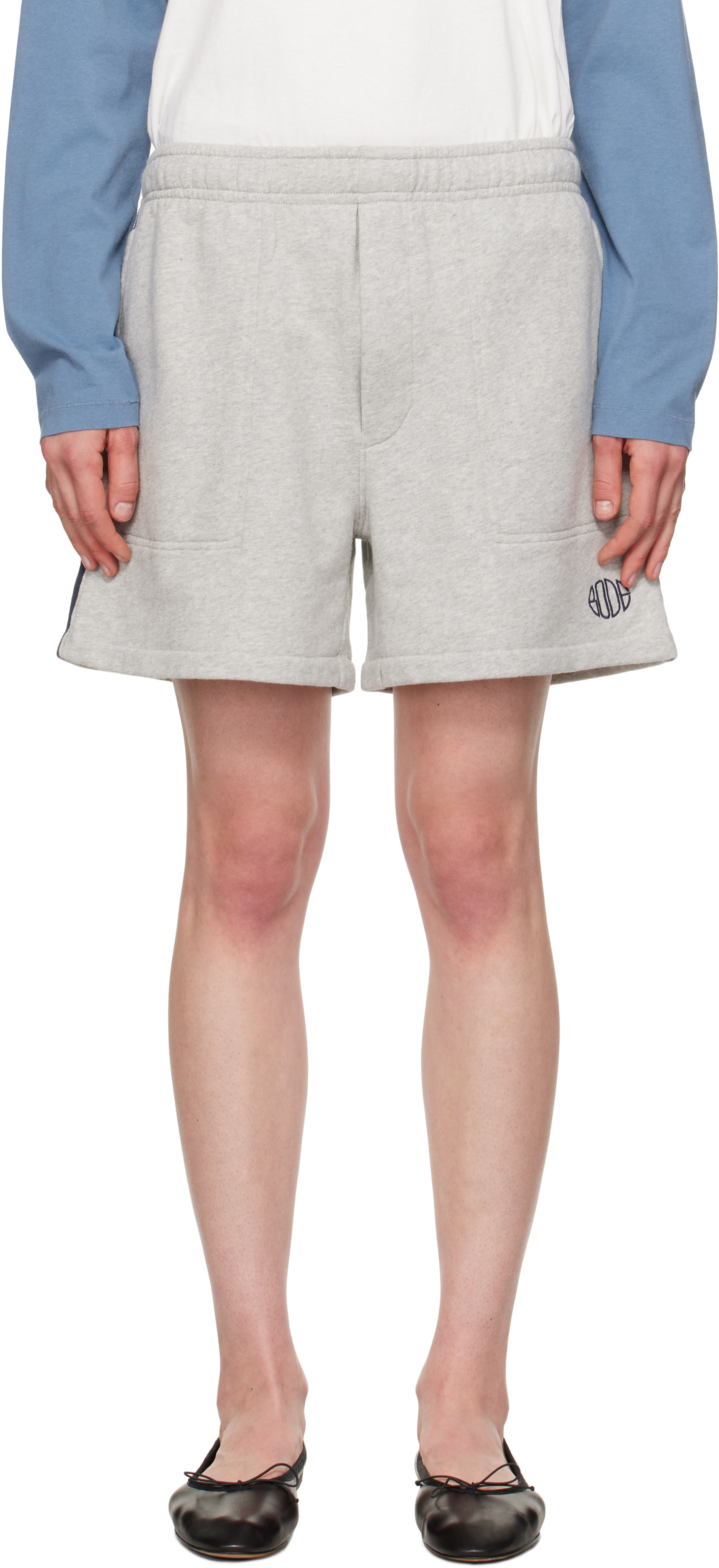 Bode - Short de survêtement gris