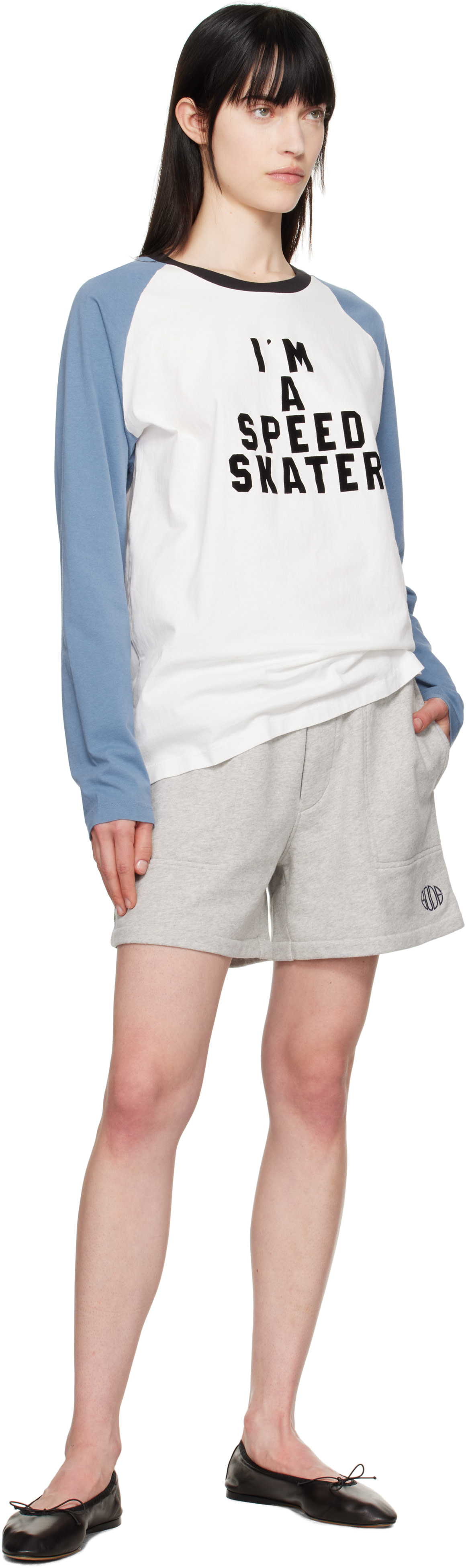 Bode - Short de survêtement gris