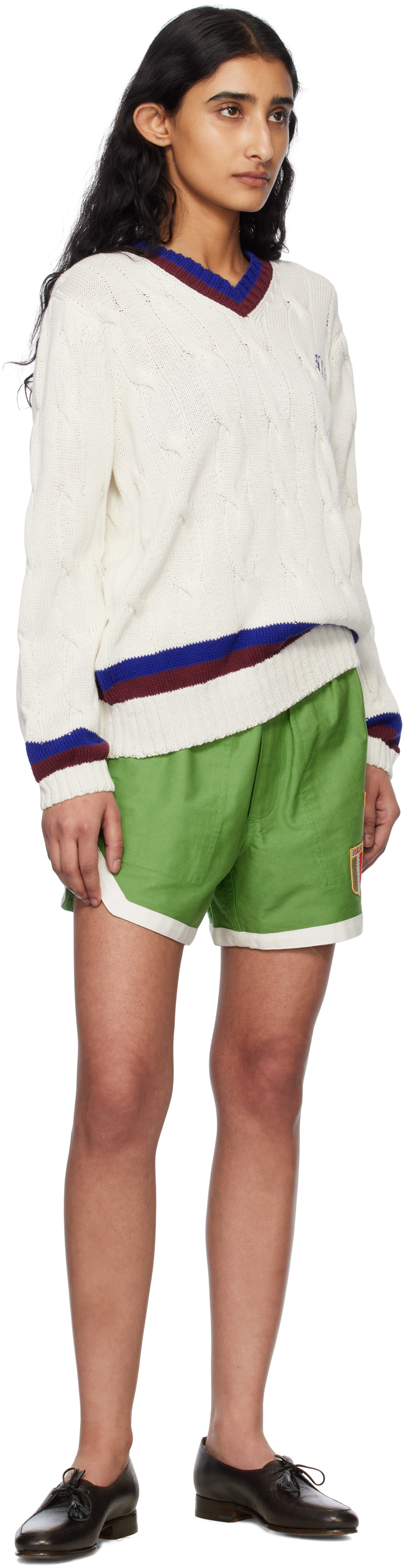 Bode - Pull de style tennis blanc