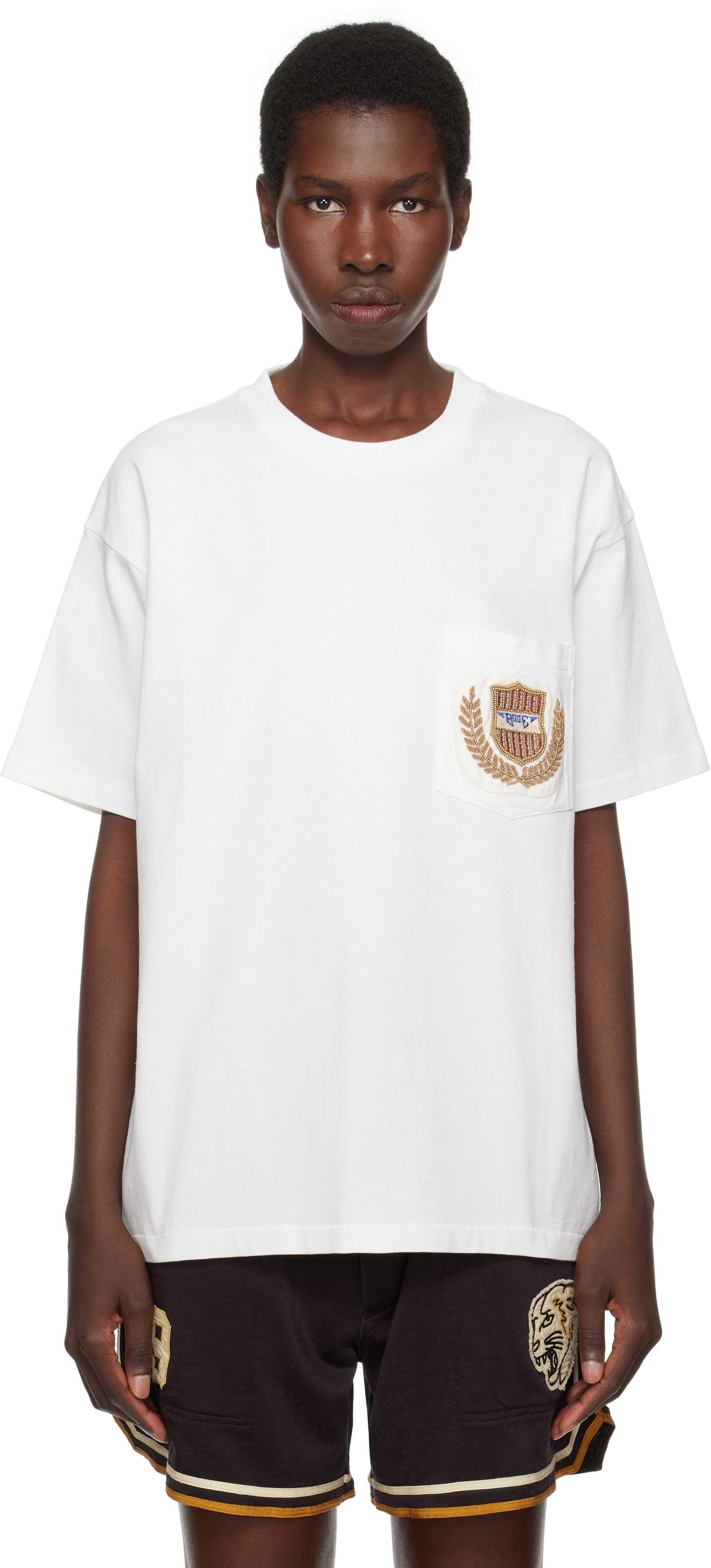 Bode: Off-White Sportsman Patch Pocket T-shirt | SSENSE