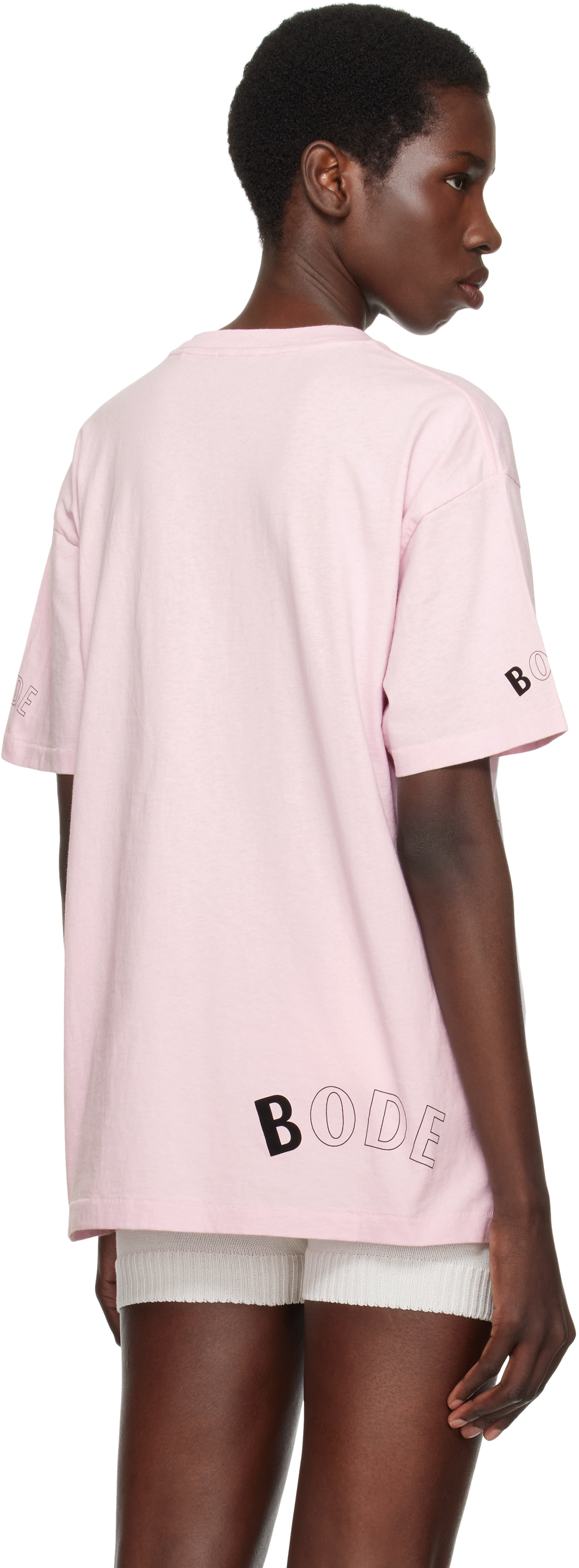 Bode - T-shirt rose à image de cobra