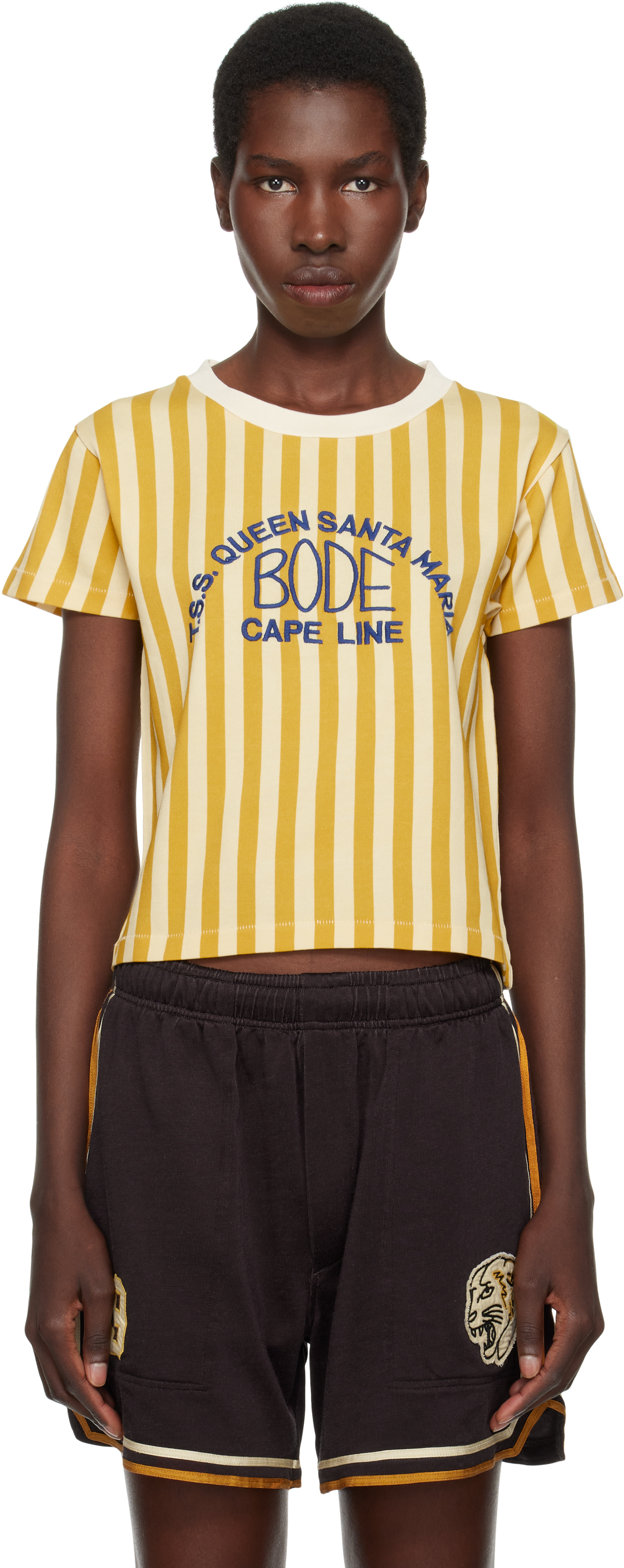 Bode - T-shirt Medalist jaune