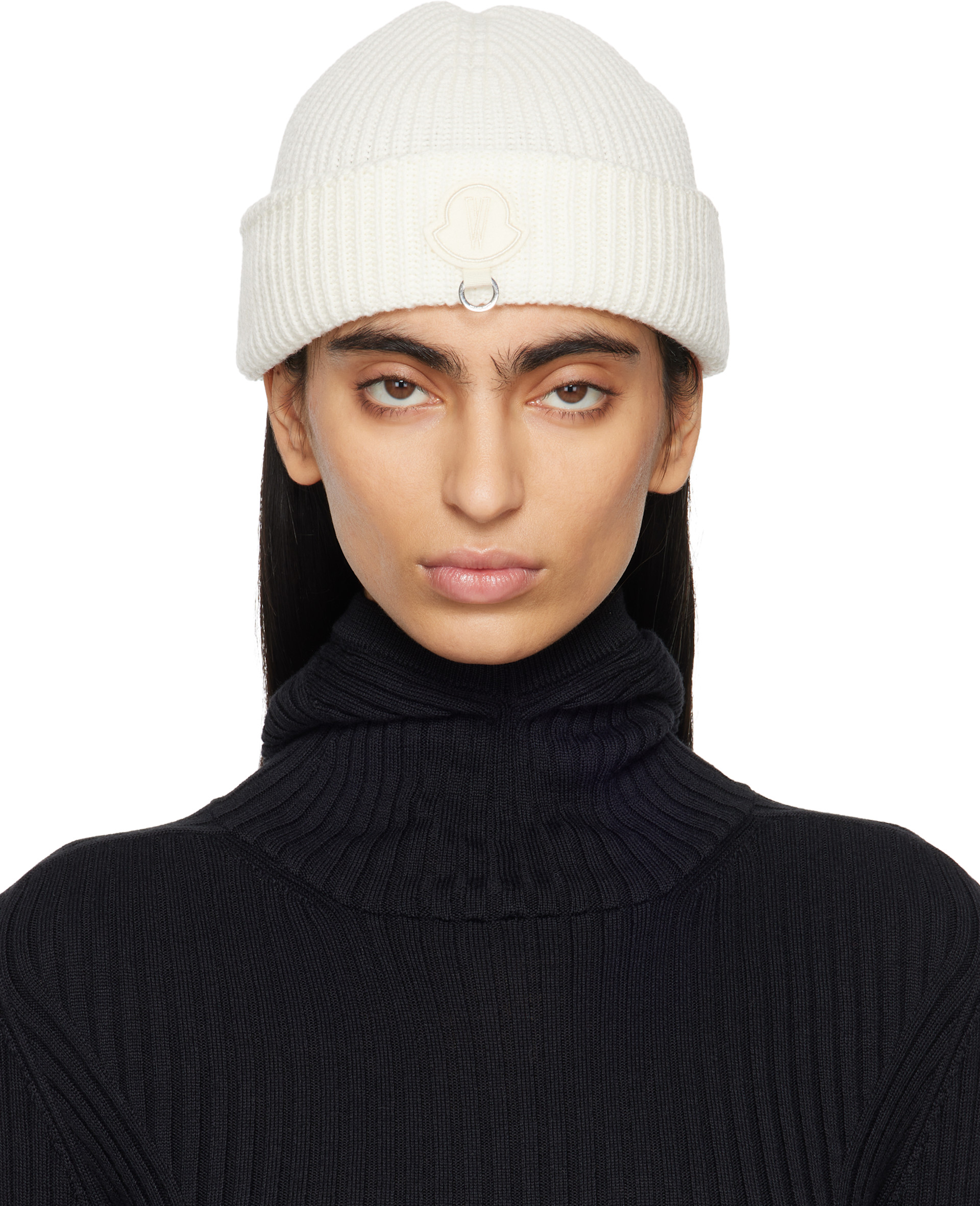 Moncler x Willow Smith ビーニー Moncler Genius: Moncler x Willow Smith White Wool Beanie | SSENSE