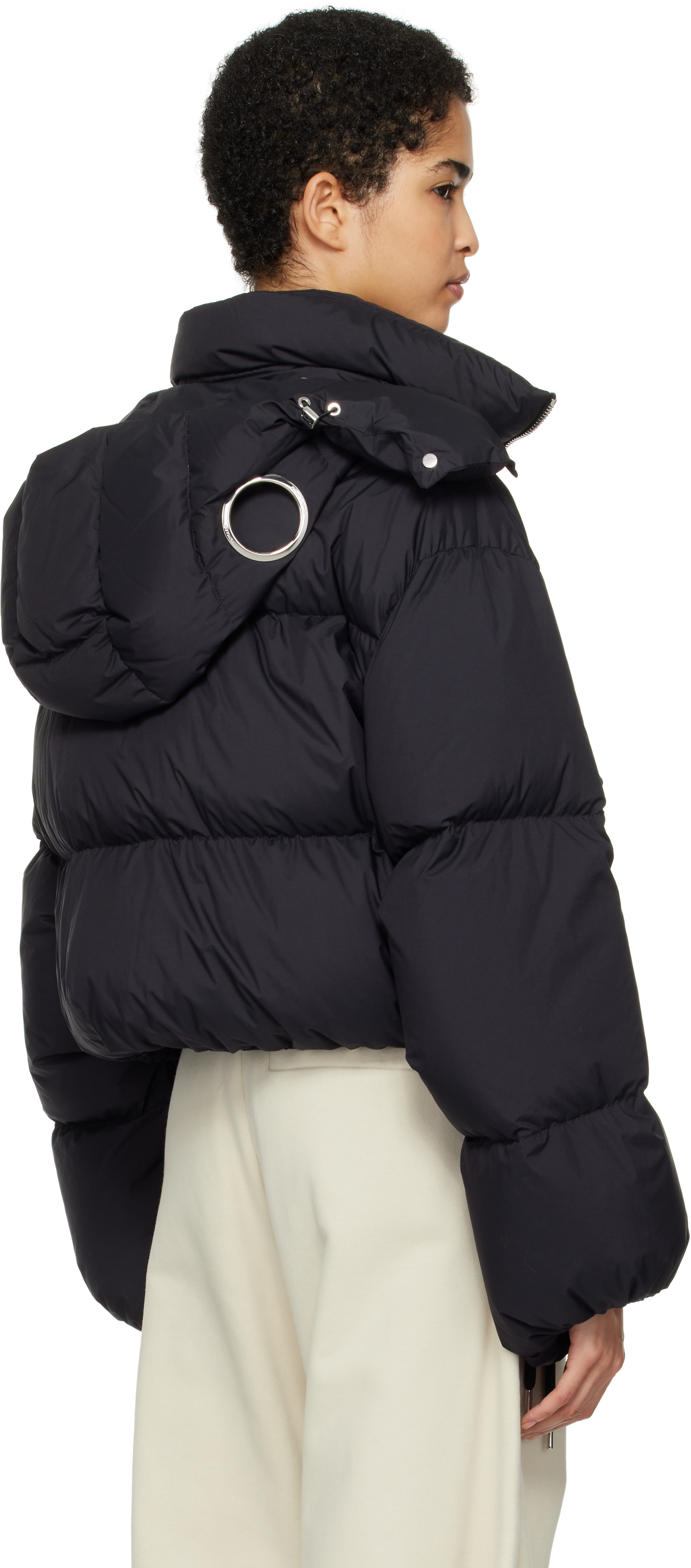 Moncler Genius: Moncler x Willow Smith Black Kar Down Jacket | SSENSE