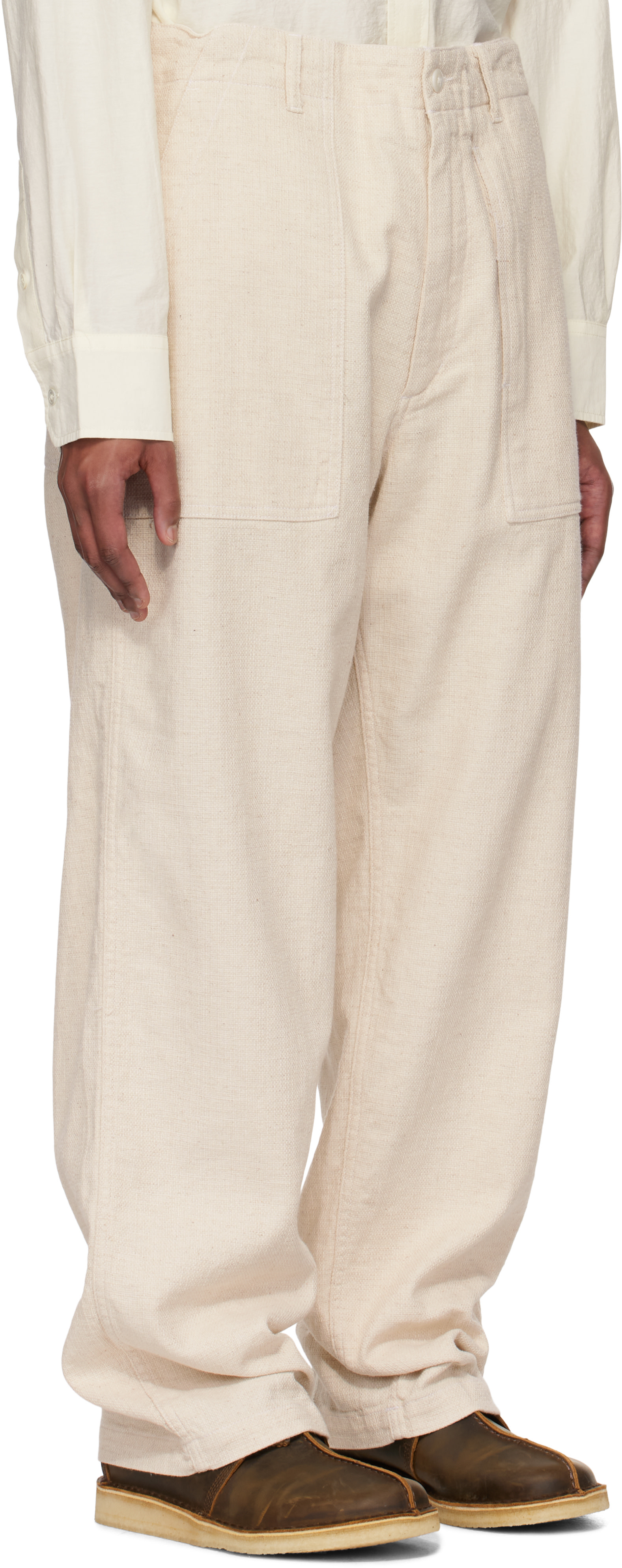 Engineered Garments: Off-White Fatigue Trousers | SSENSE
