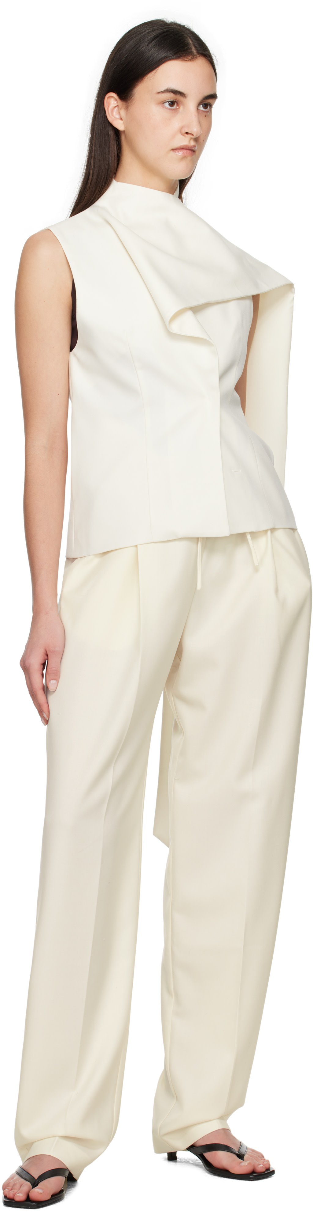 Aya Muse - Pantalon Lyra blanc cassé
