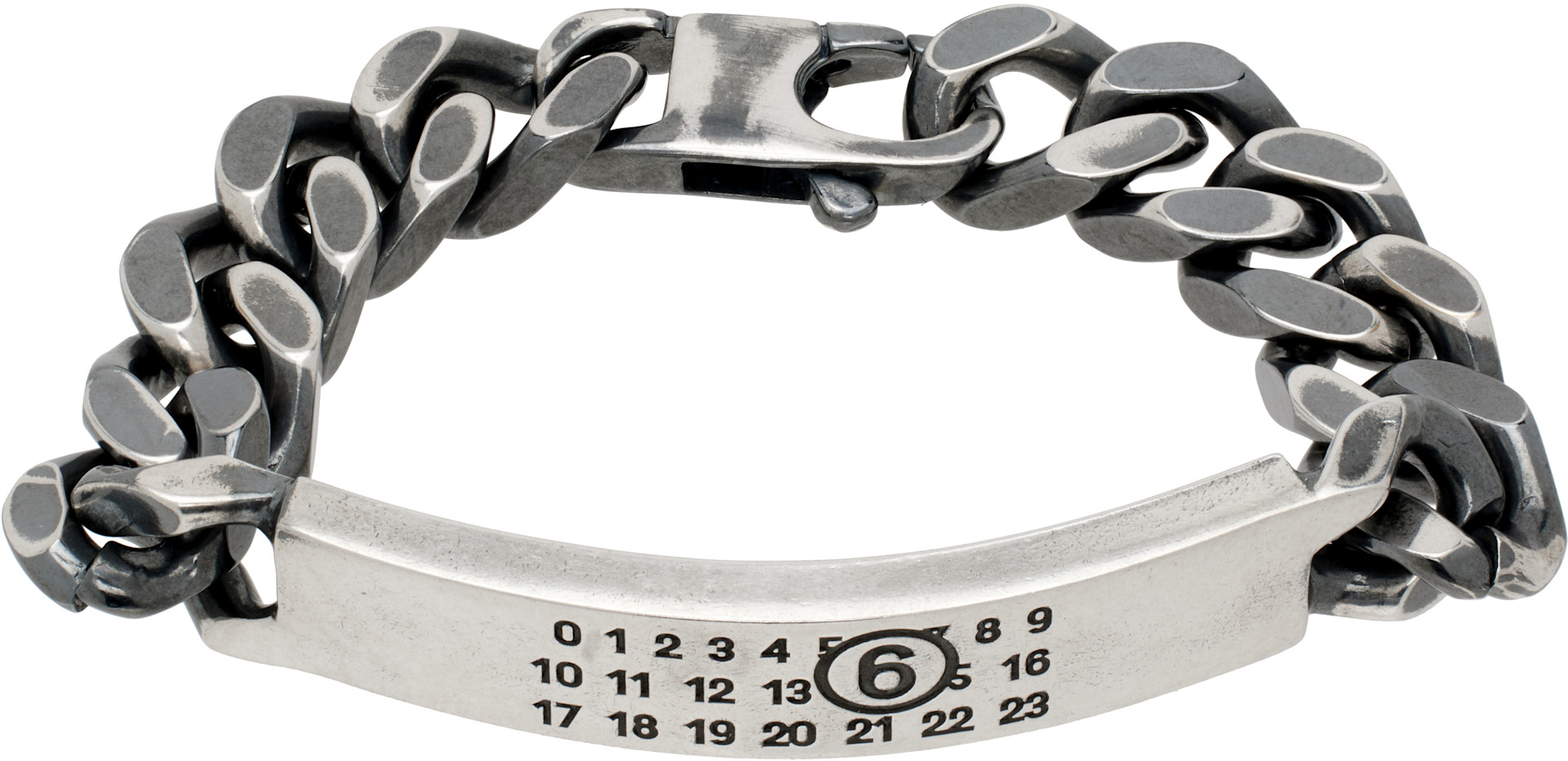 MM6 Maison Margiela シルバーブレスレット MM6 Maison Margiela: Silver Classic Chain Bracelet | SSENSE