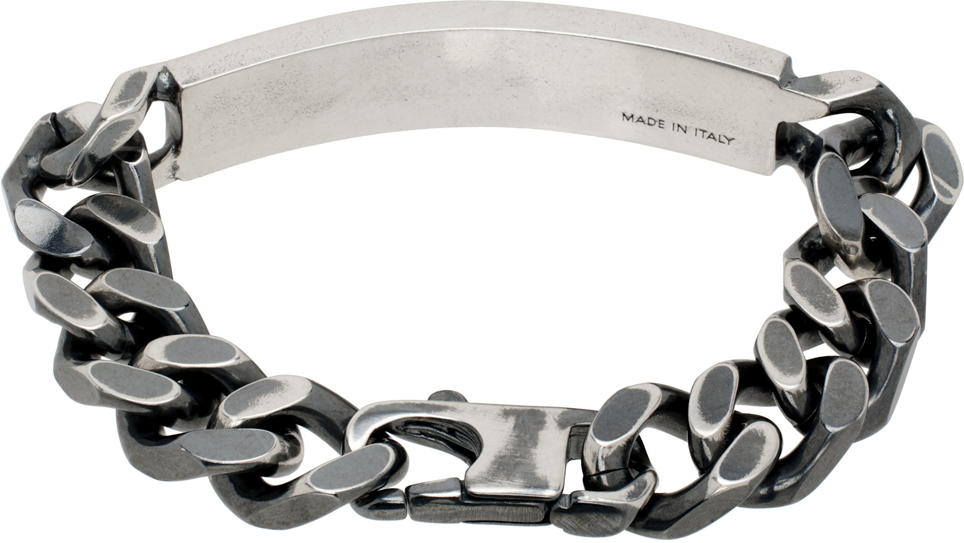 MM6 Maison Margiela: Silver Classic Chain Bracelet | SSENSE