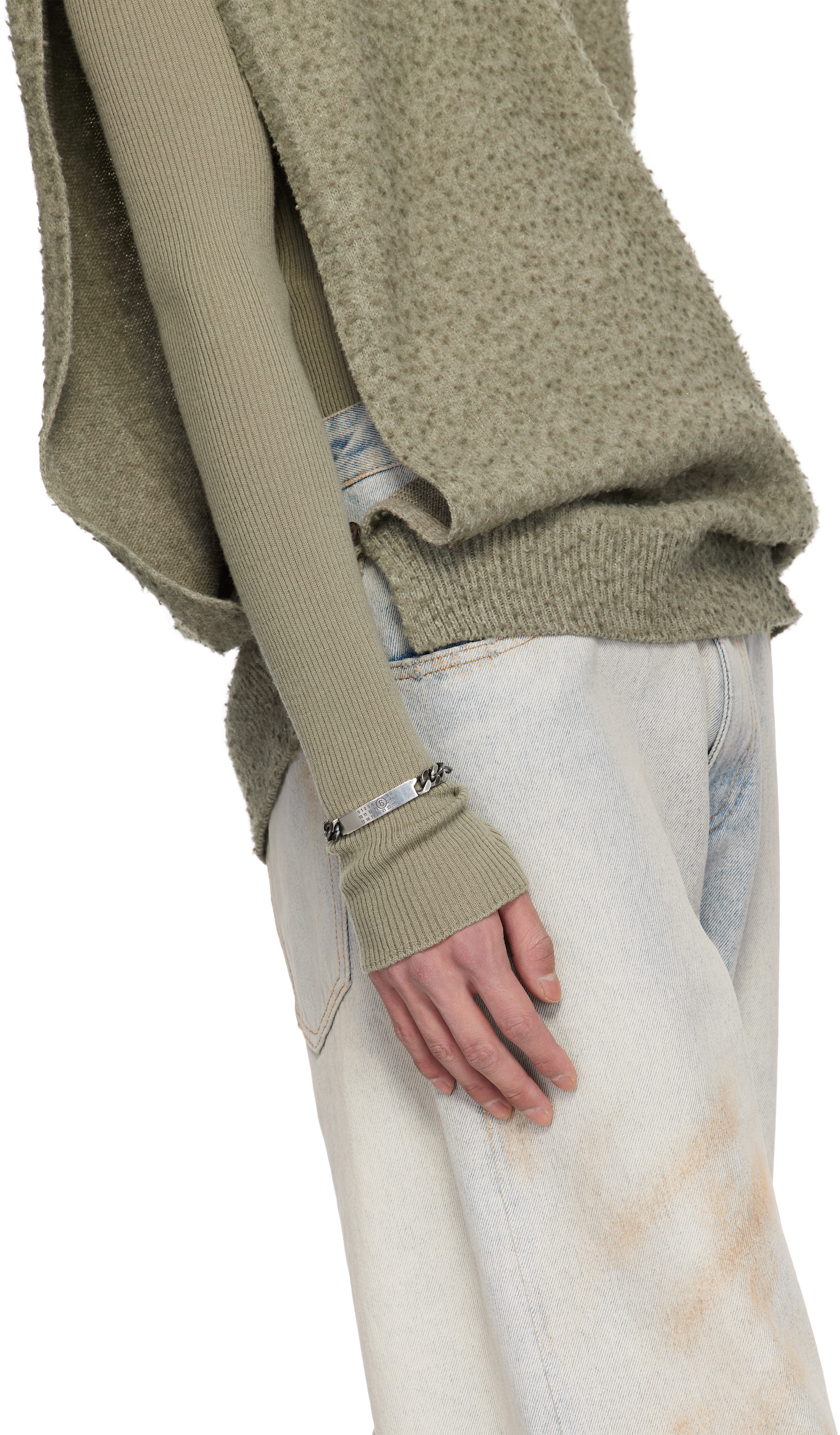MM6 Maison Margiela: Silver Classic Chain Bracelet | SSENSE