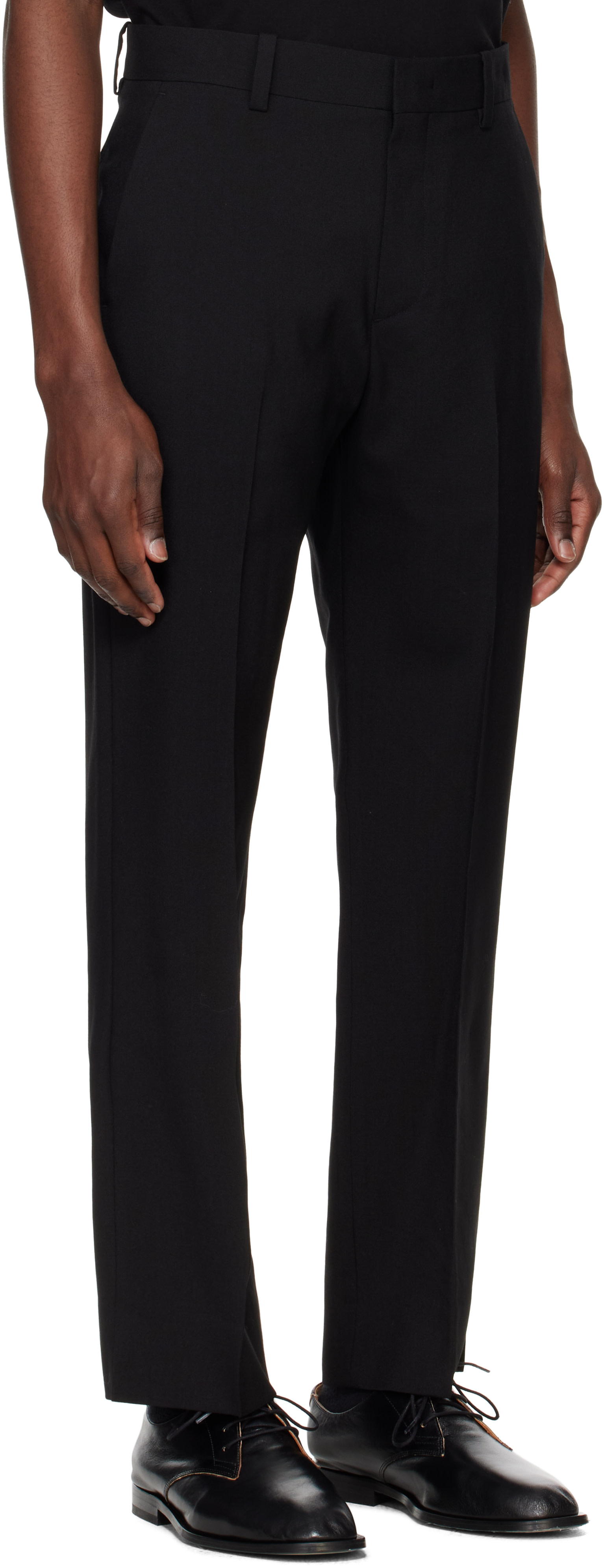 Solid Homme - Black Wool Trousers