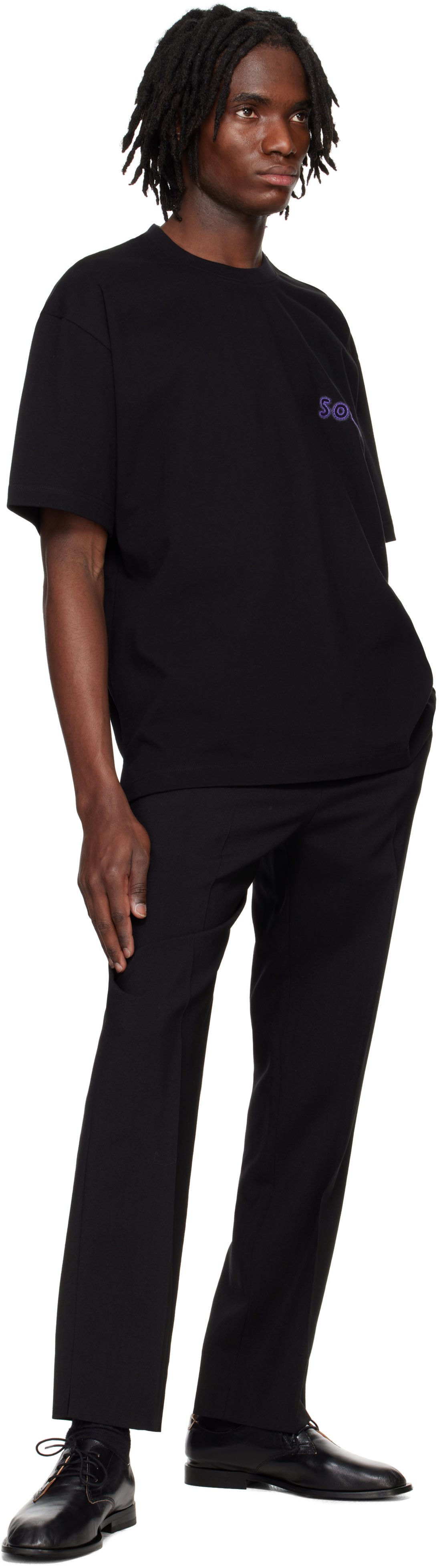 Solid Homme - Black Wool Trousers