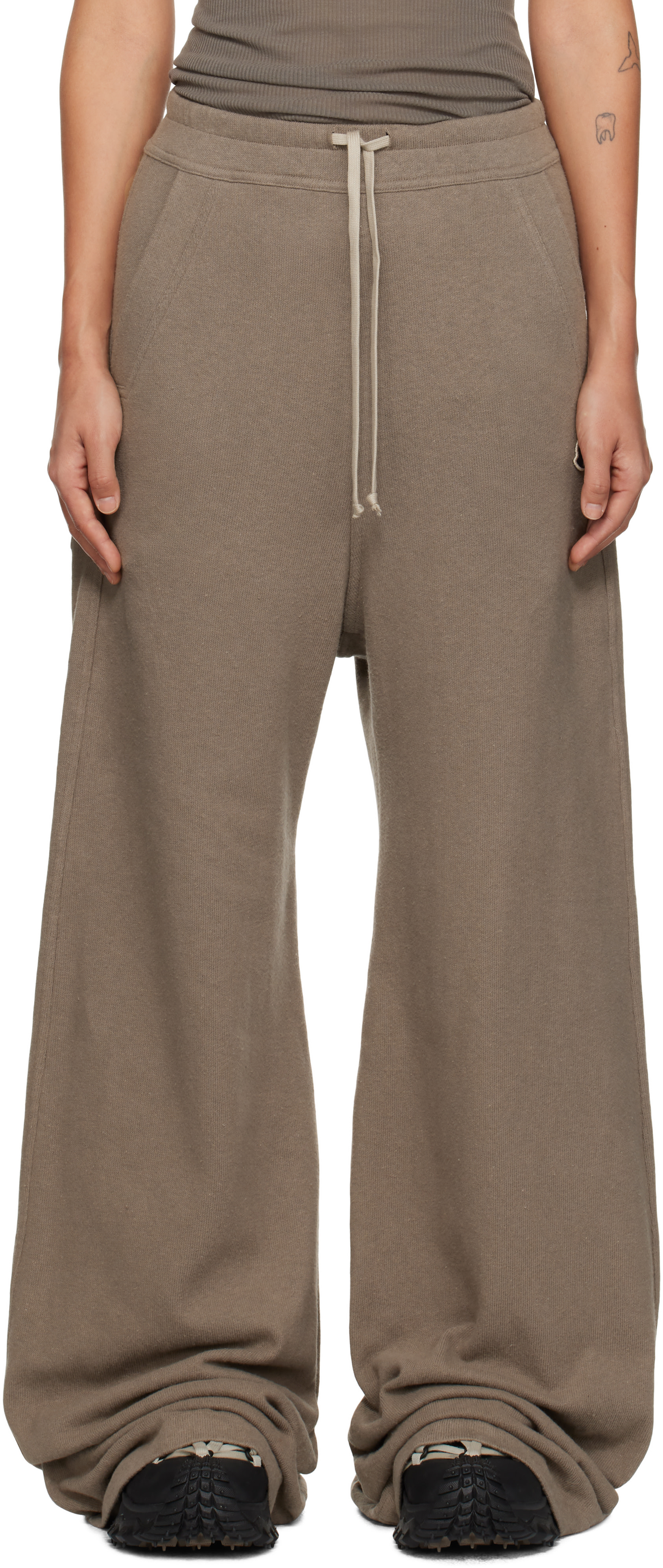 MONCLER×RICK OWENS BELAS PANTS ワイドパンツ Rick Owens: Moncler + Rick Owens Gray Belas Lounge Pants | SSENSE