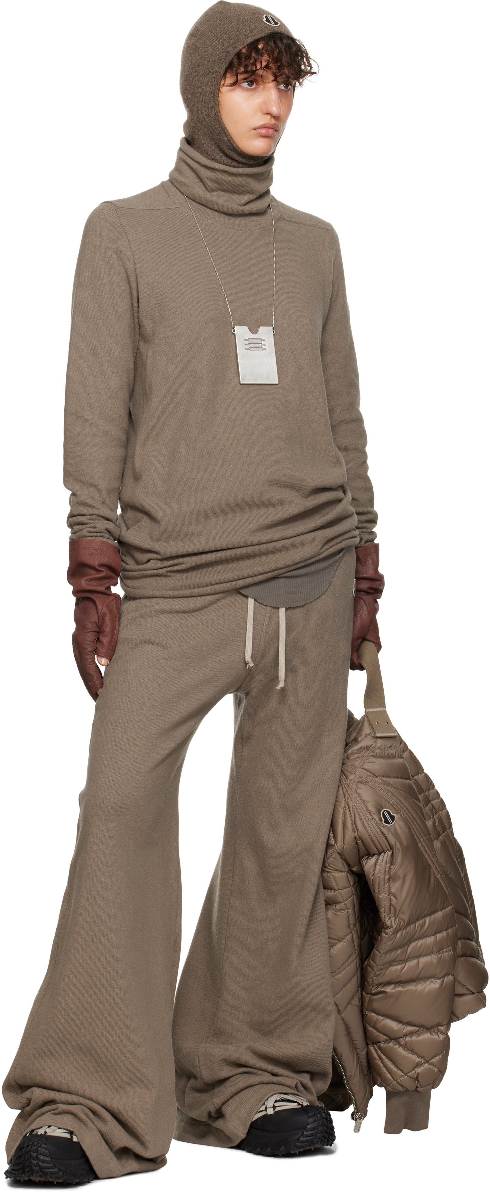 Rick Owens: Moncler + Rick Owens Gray Belas Lounge Pants | SSENSE