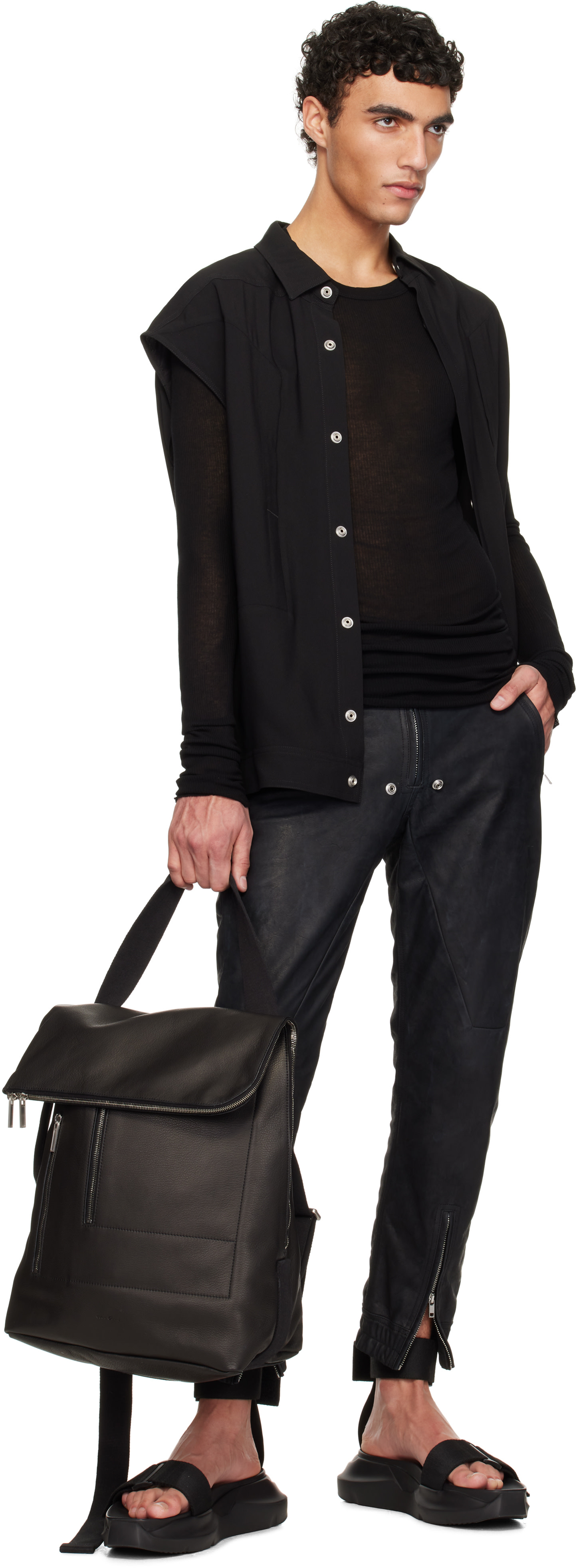 Rick Owens - Black Hollywood Cargo Backpack