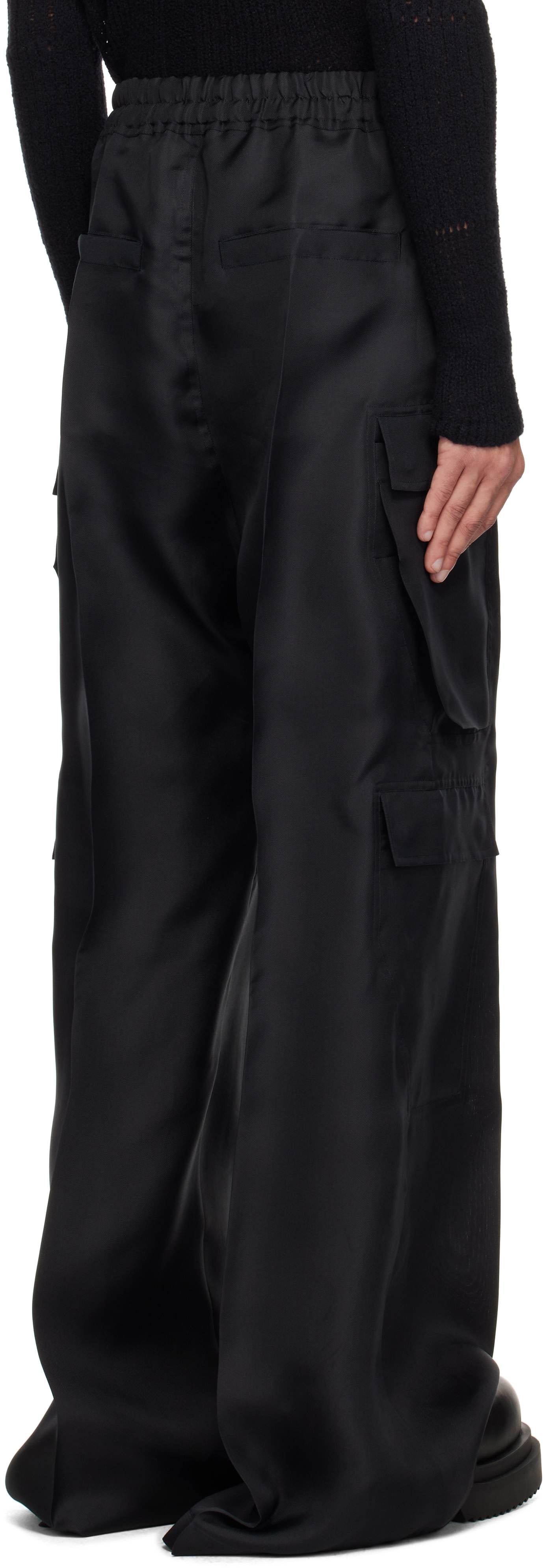 Rick Owens: Black Hollywood Cargobelas Cargo Pants | SSENSE Canada