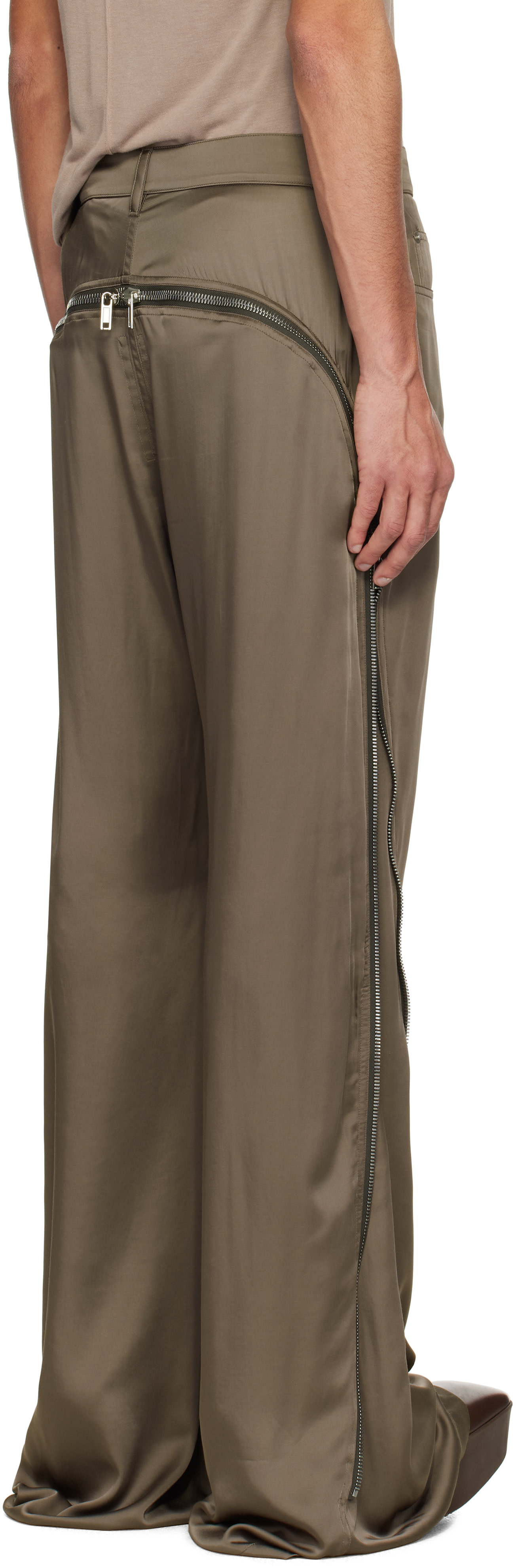 Rick Owens: Gray Hollywood Bolan Banana Trousers | SSENSE