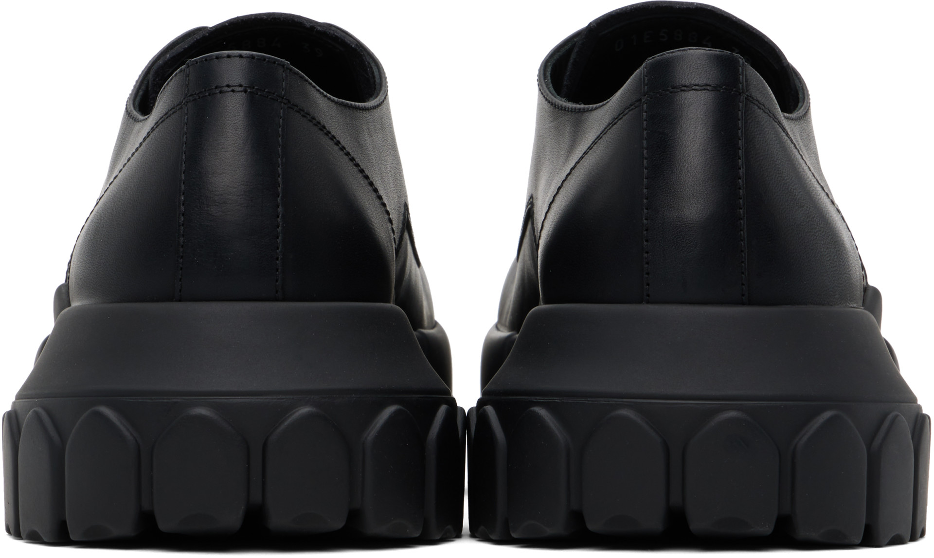 Rick Owens: Black Hollywood Lace-Up Bozo Tractor Derbys | SSENSE