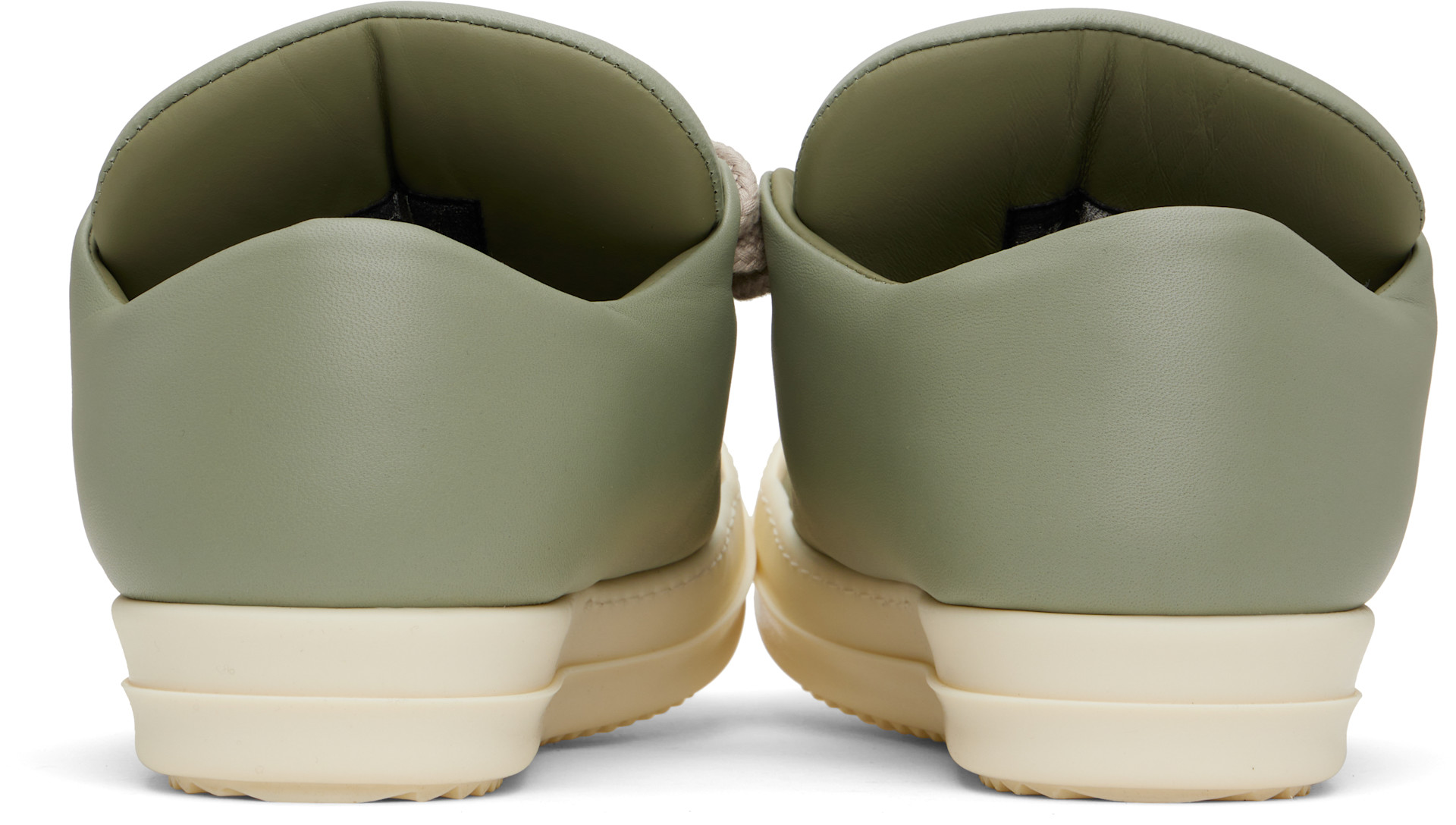 Rick Owens: Green Hollywood Jumbolace Sneakers | SSENSE