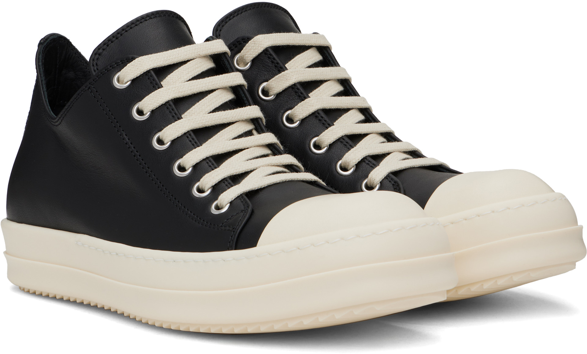 Rick Owens: Black Hollywood Low Sneaks Sneakers | SSENSE