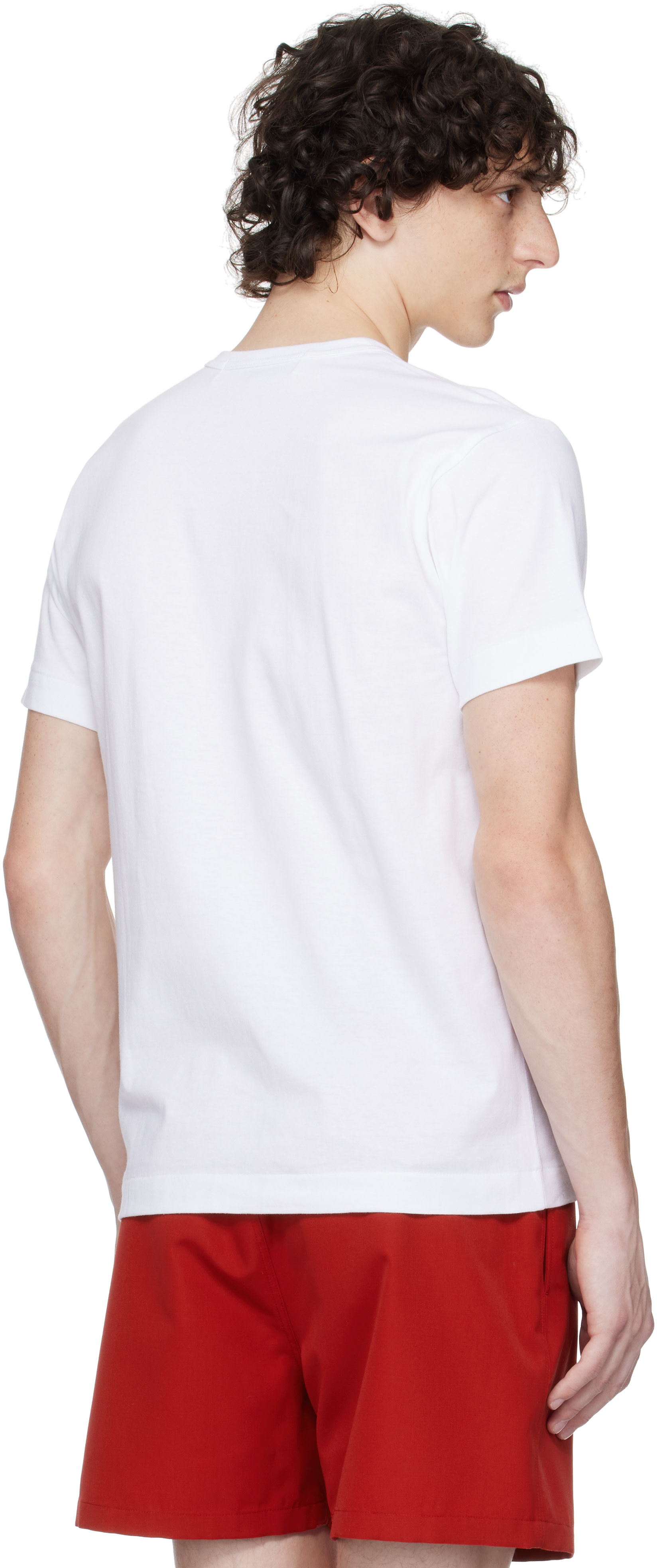 新品 COMME des GARÇONS PLAY Tシャツ M メタルストーン COMME des GARÇONS PLAY: ホワイト メタルストーン ハート Tシャツ