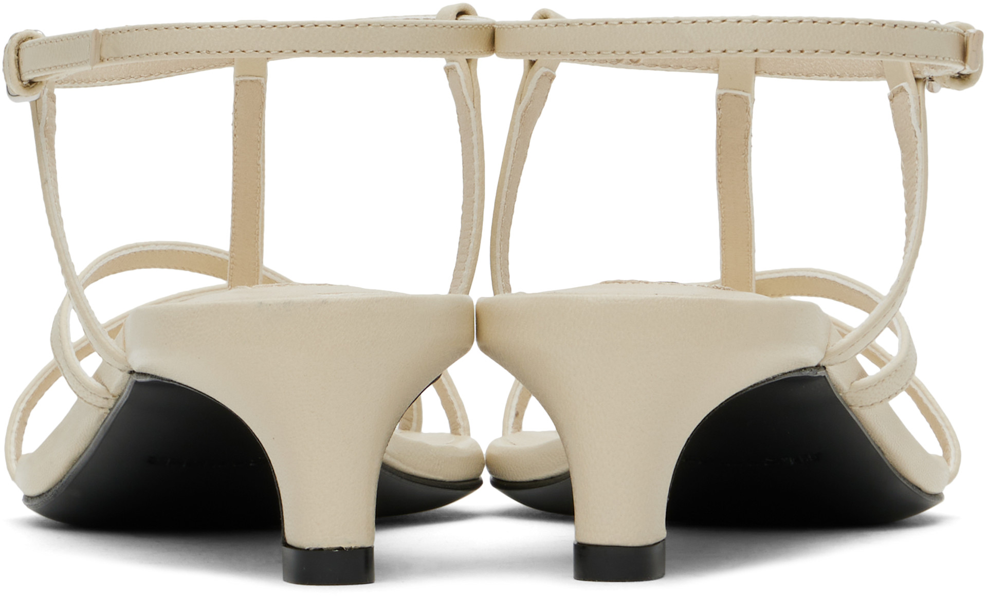 Jil Sander: Off-White High Heeled Sandals | SSENSE