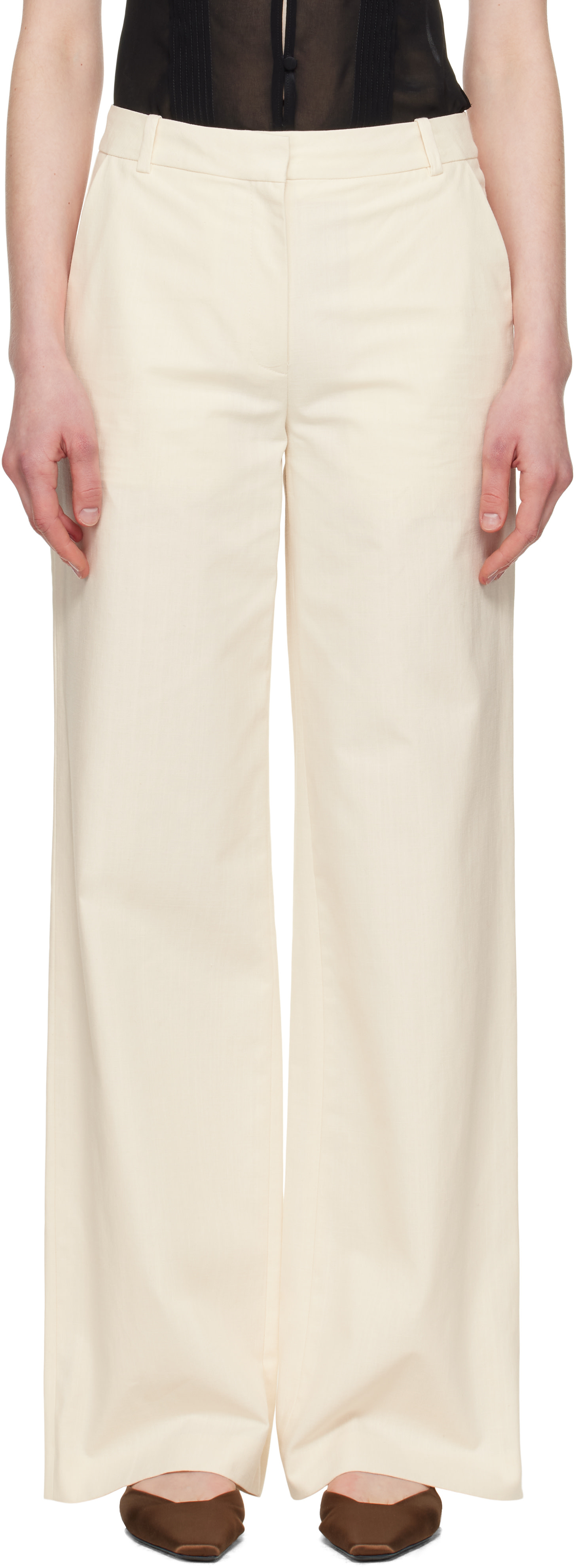 A.P.C.: Off-White Margaret Trousers | SSENSE