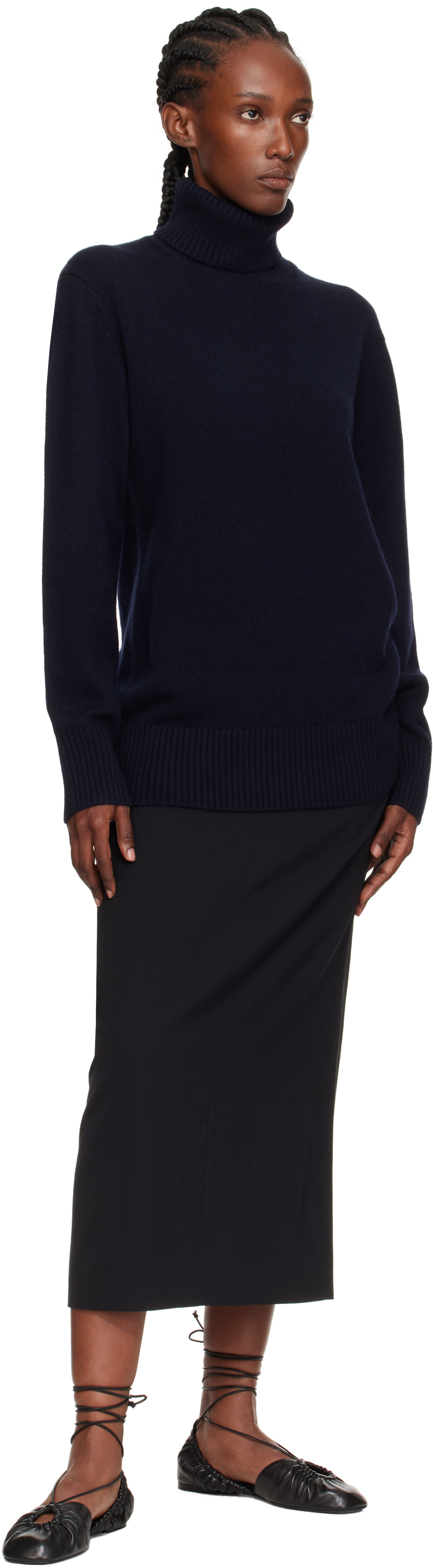 LANVIN ブラック フラットシューズ Lanvin: ブラック Mesure レースアップ レザー フラットシューズ