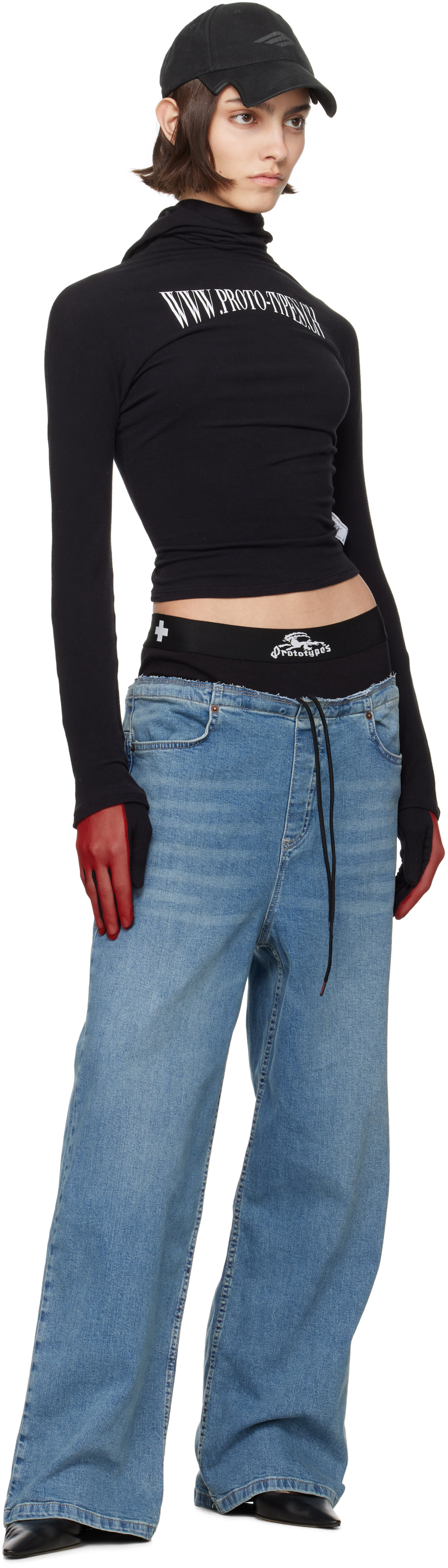 Prototypes - Blue Waistband Regular Jeans