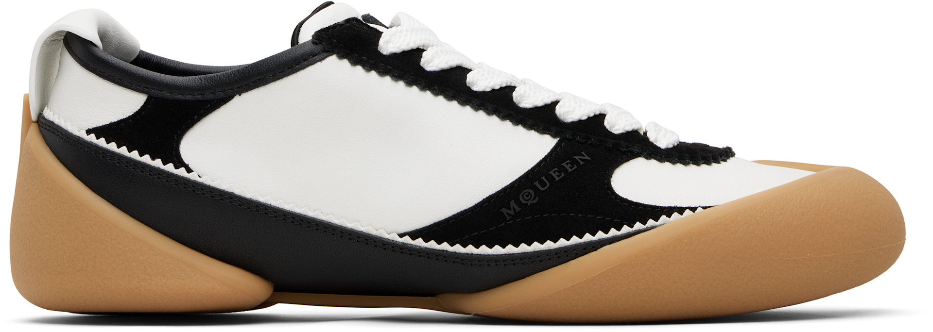 McQueen: White & Black Flexion Sneakers | SSENSE