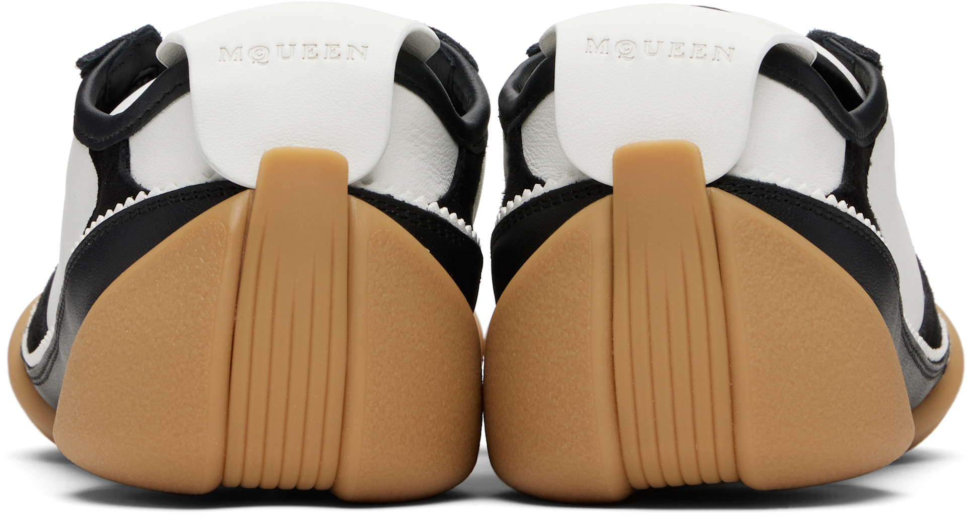McQueen: White & Black Flexion Sneakers | SSENSE