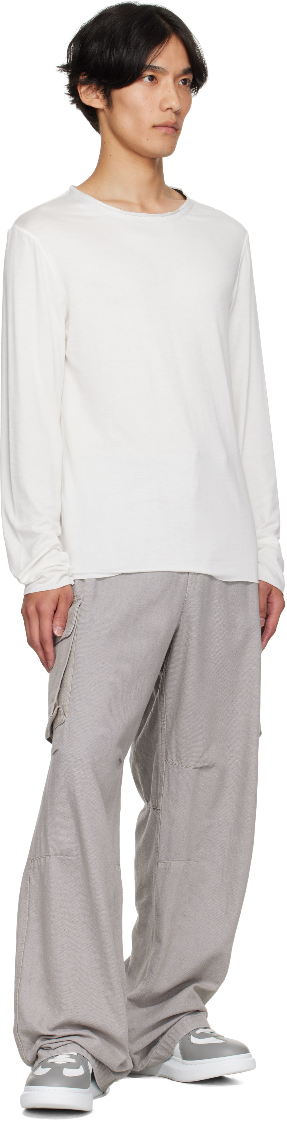 McQueen - Baskets rétro Oversized blanc et gris