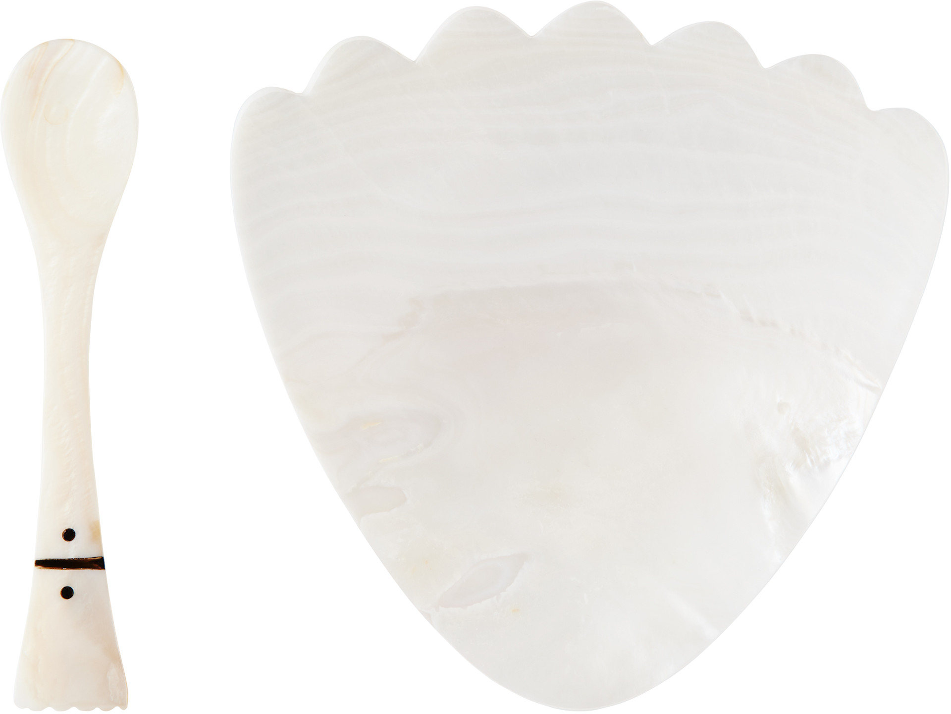 Gohar World - Off-White Caviar Service Set