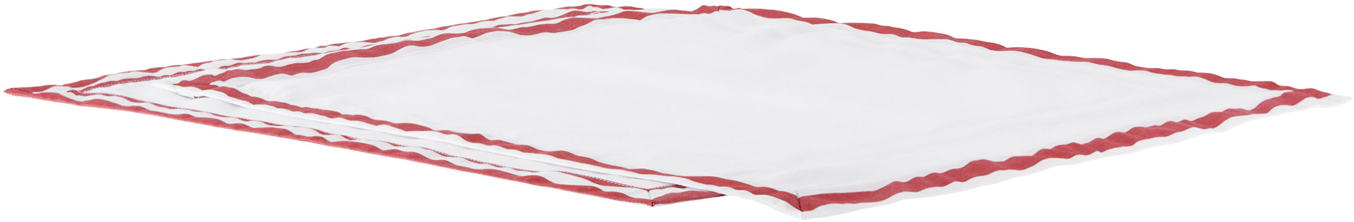 Gohar World - Ensemble de deux serviettes de table blanc et rouge - Table VI