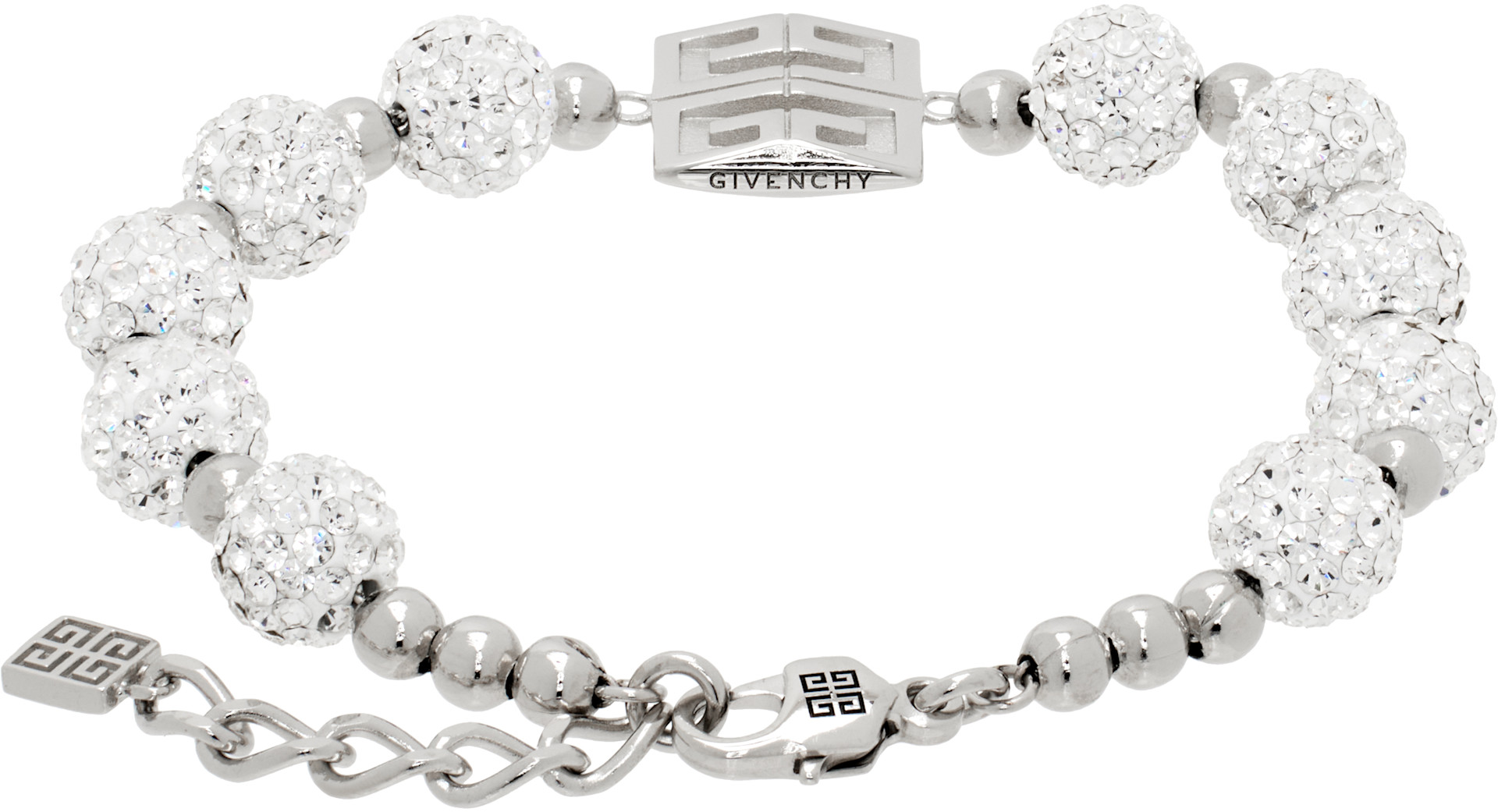 Givenchy - Bracelet argenté à ferrure à logo 4G