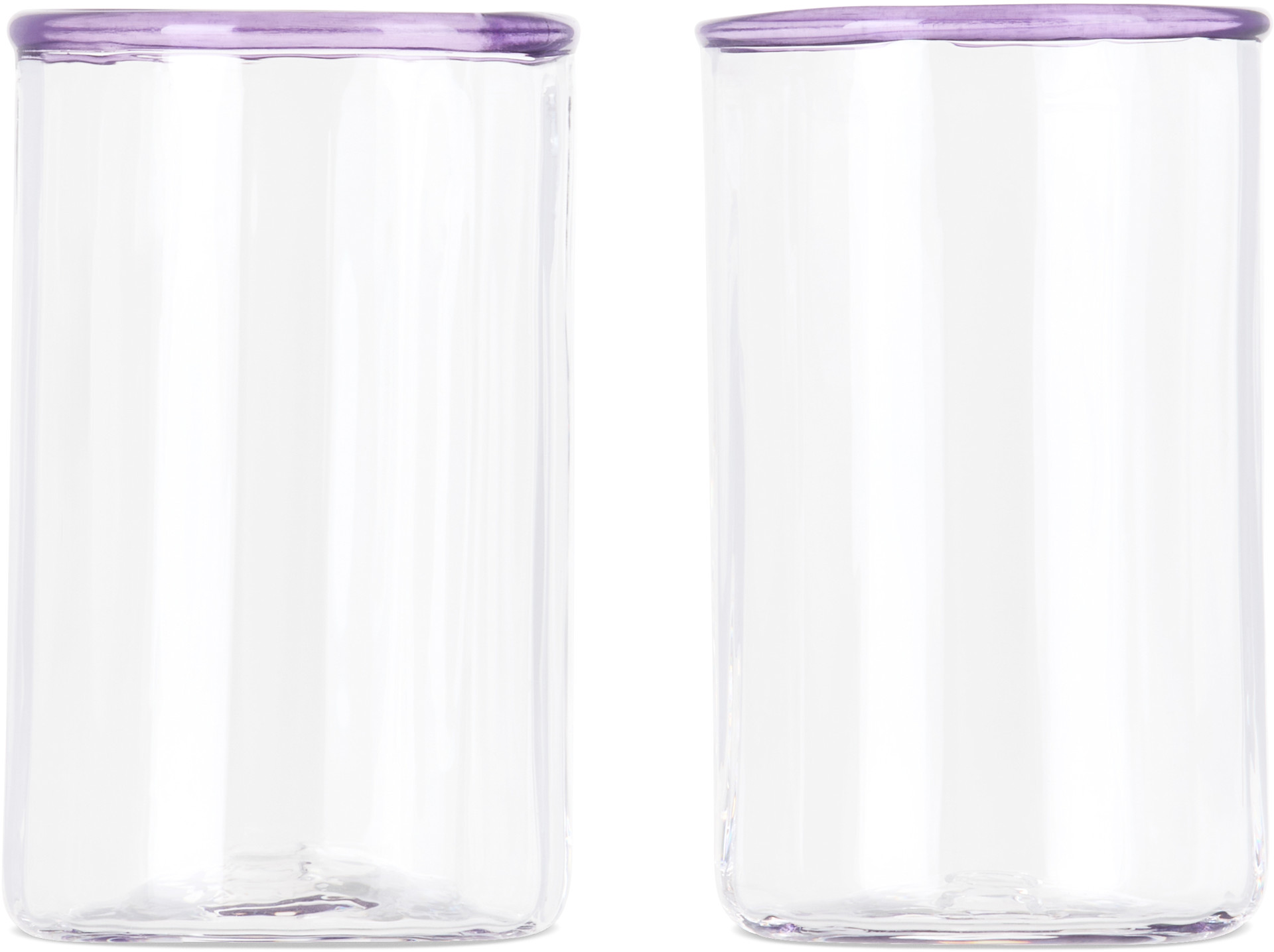 Akua Objects - Ensemble de petits verres à contour mauve - Peter