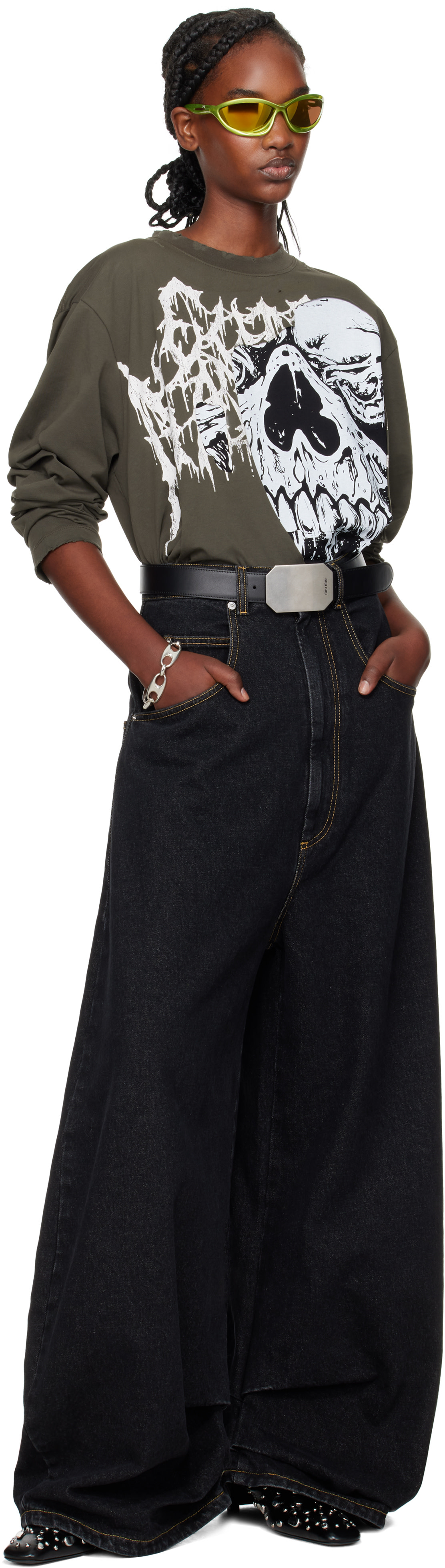 Miu Miu - Black Leather Belt