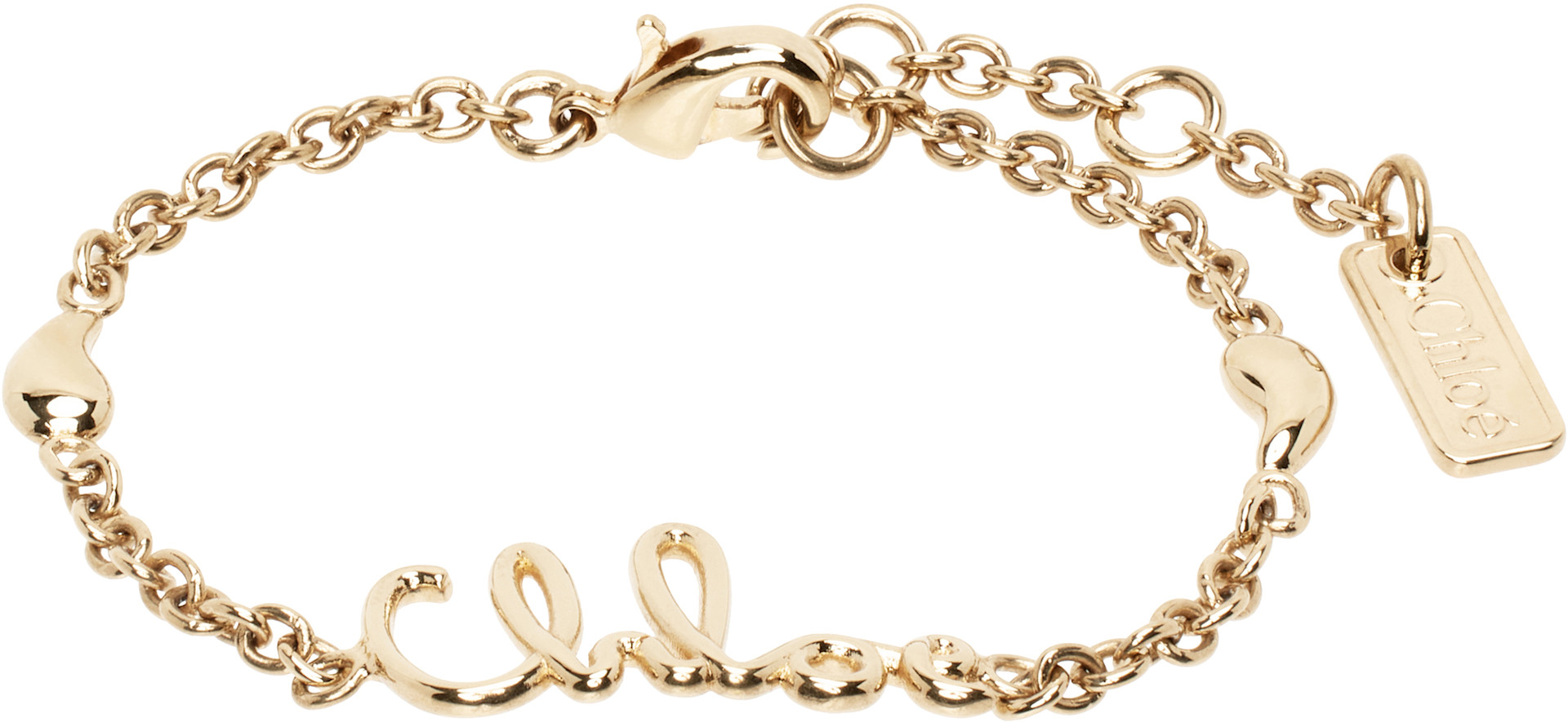 Chloé - Bracelet doré à logo